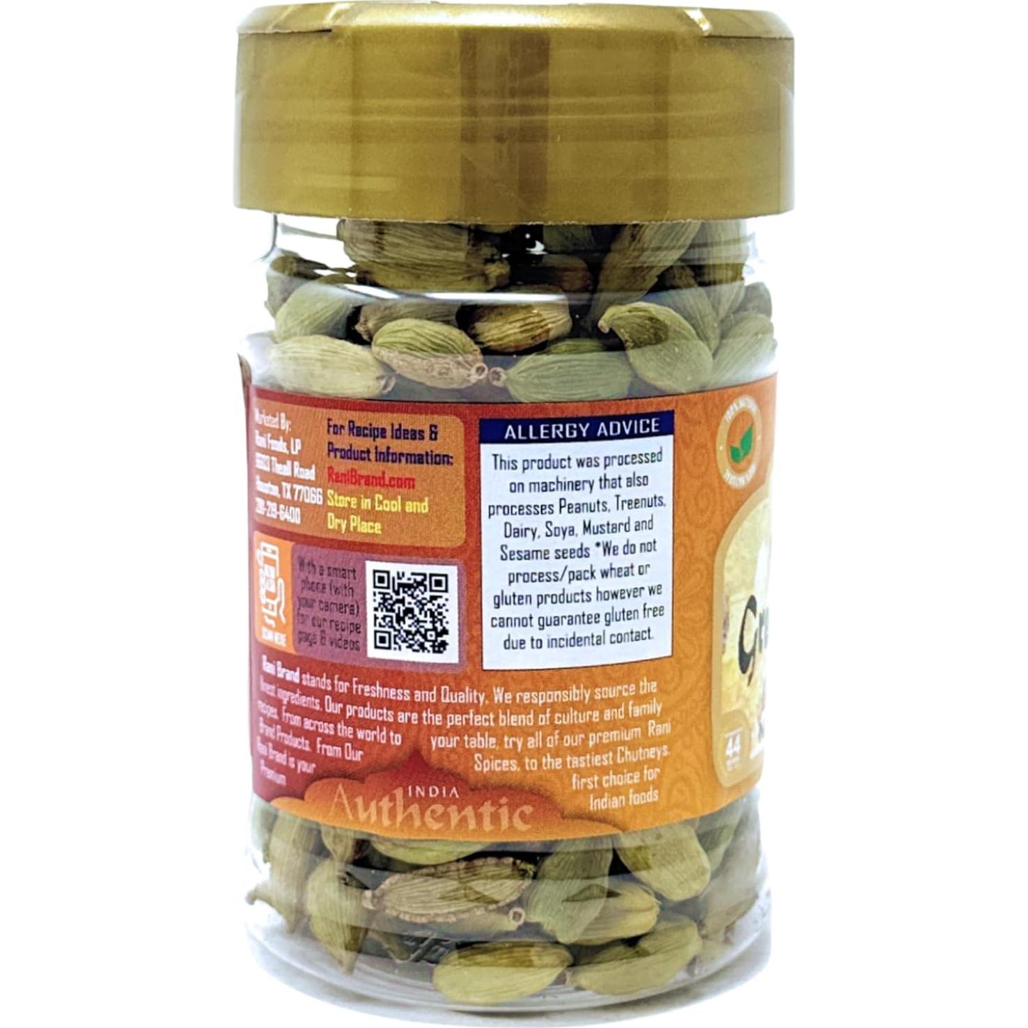 Vainas de Cardamomo Verde Rani 56g - 100% Natural y Vegano
