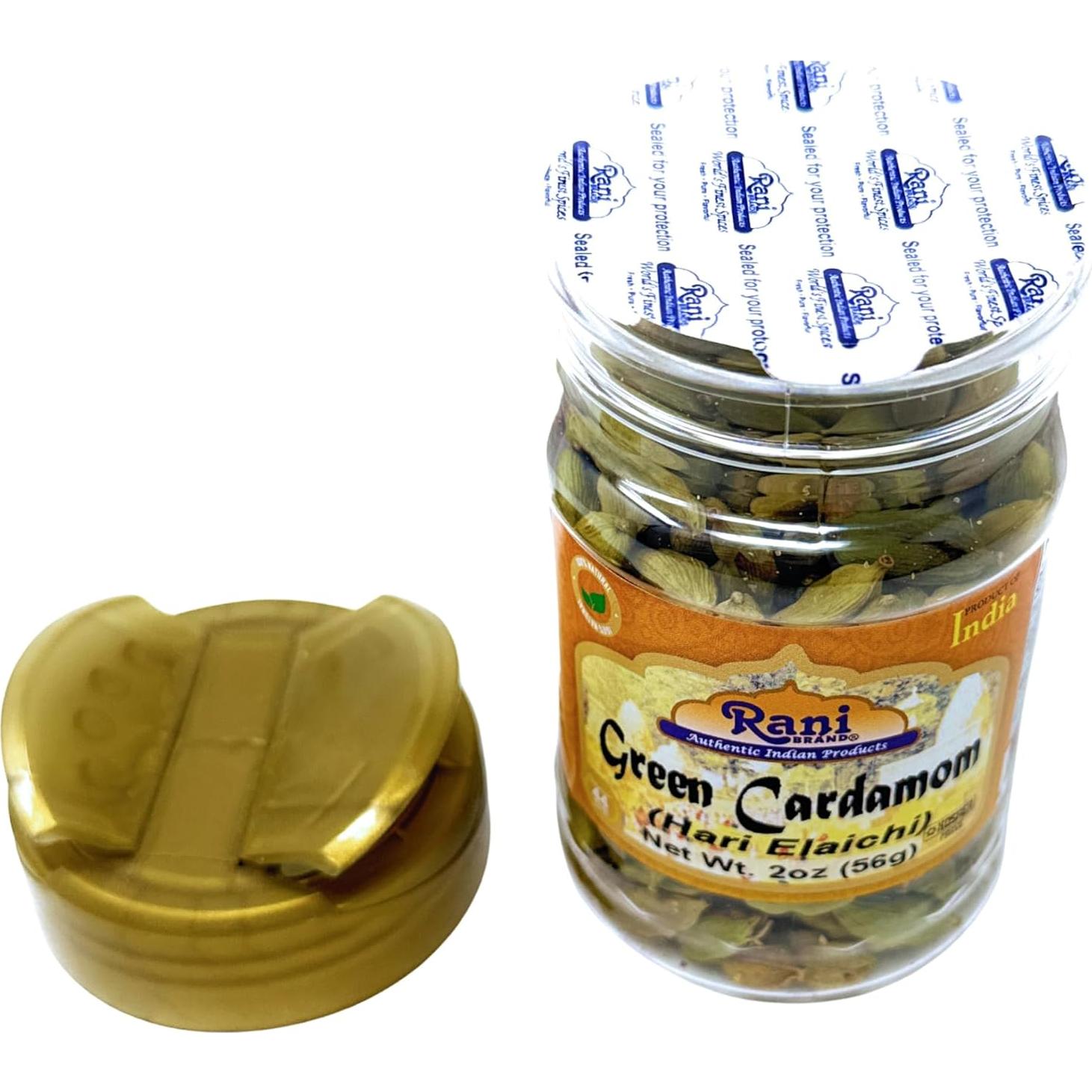 Vainas de Cardamomo Verde Rani 56g - 100% Natural y Vegano