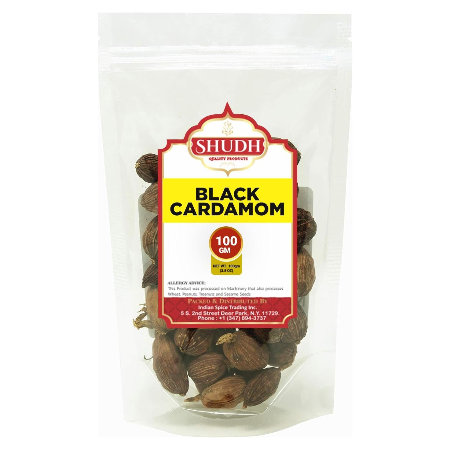 Vainas de Cardamomo Negro Shudh 100g - Especia Gourmet Natural