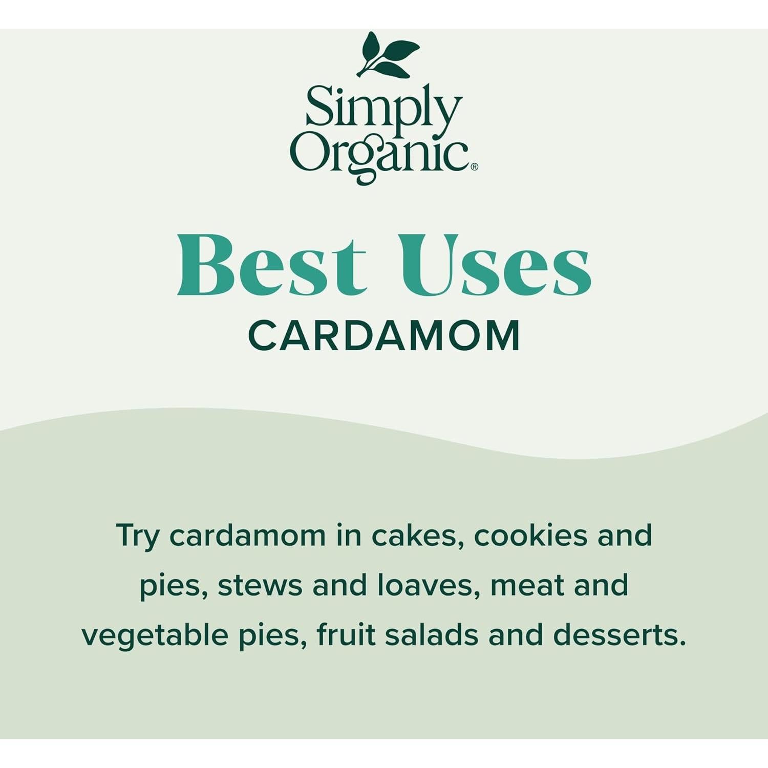 Cardamomo Molido Orgánico Simplemente Orgánico 80g Kosher