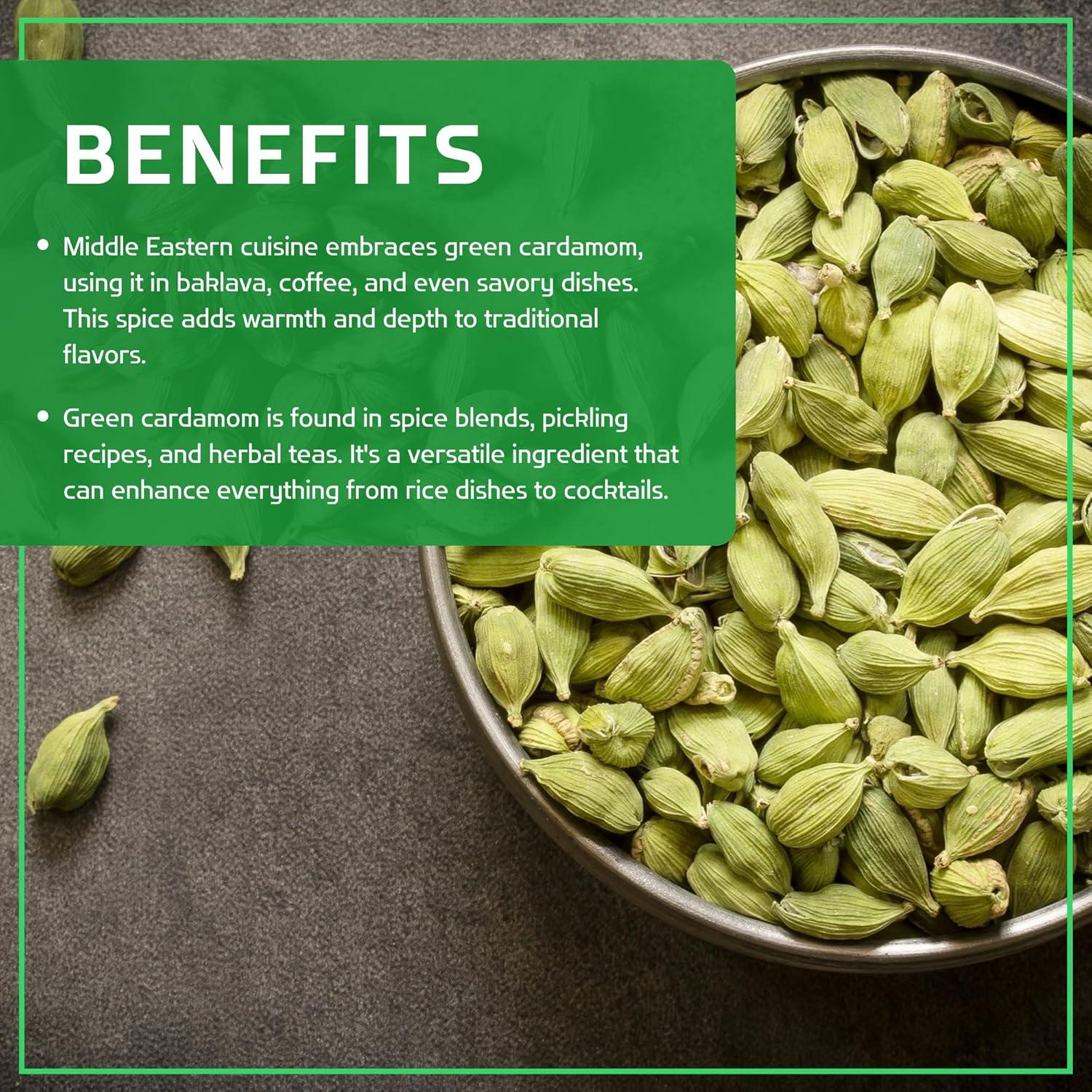 Cardamomo Verde Orgánico Jiva - Vainas Enteras 99.22g