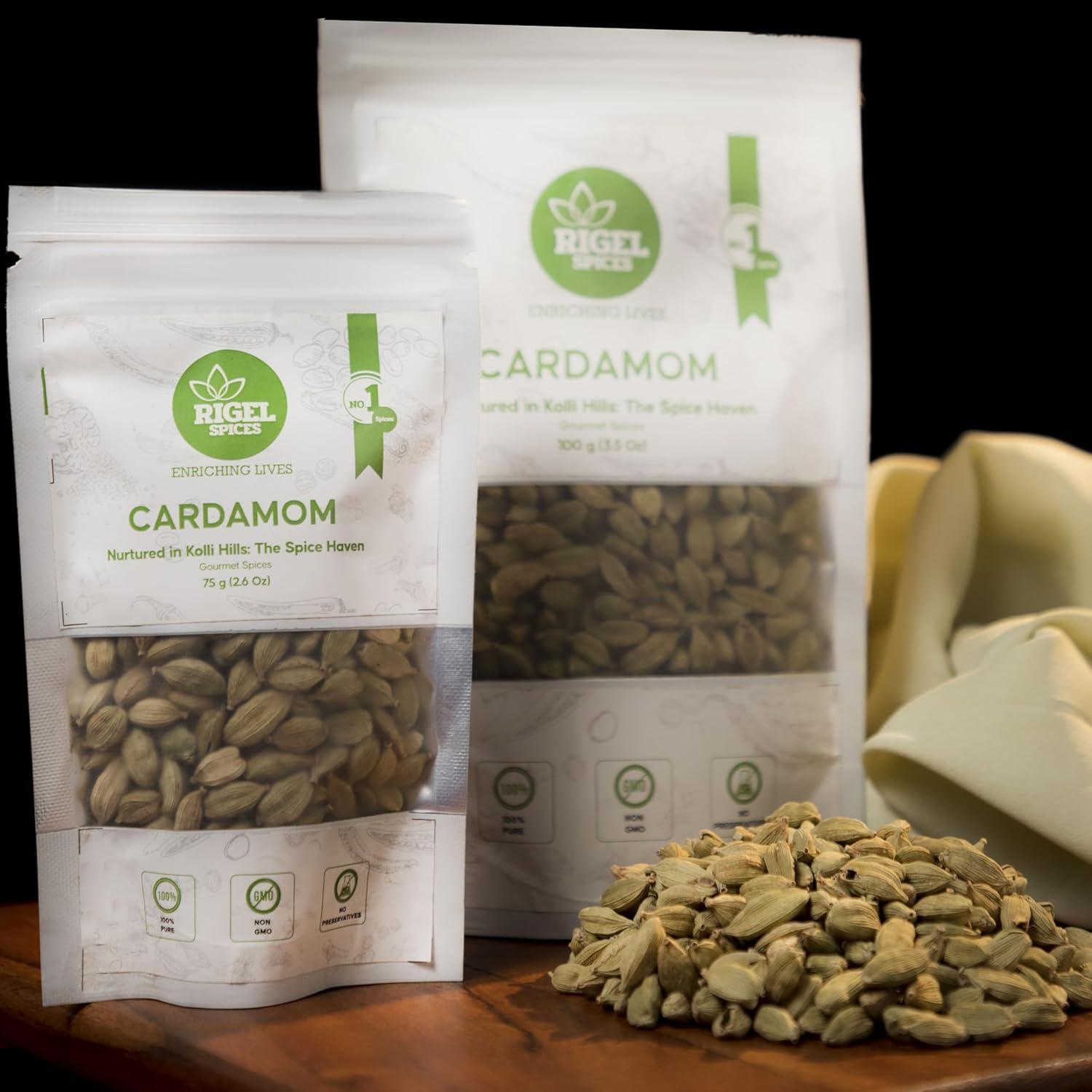 Vainas de Cardamomo Rigel Spices 75g - Frescura y Sabor Natural