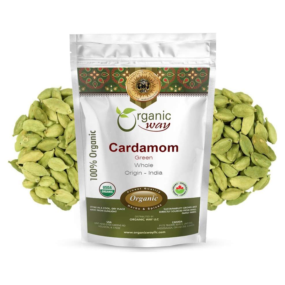 Vainas de Cardamomo Verde Orgánico Enteras 113g - Organic Way