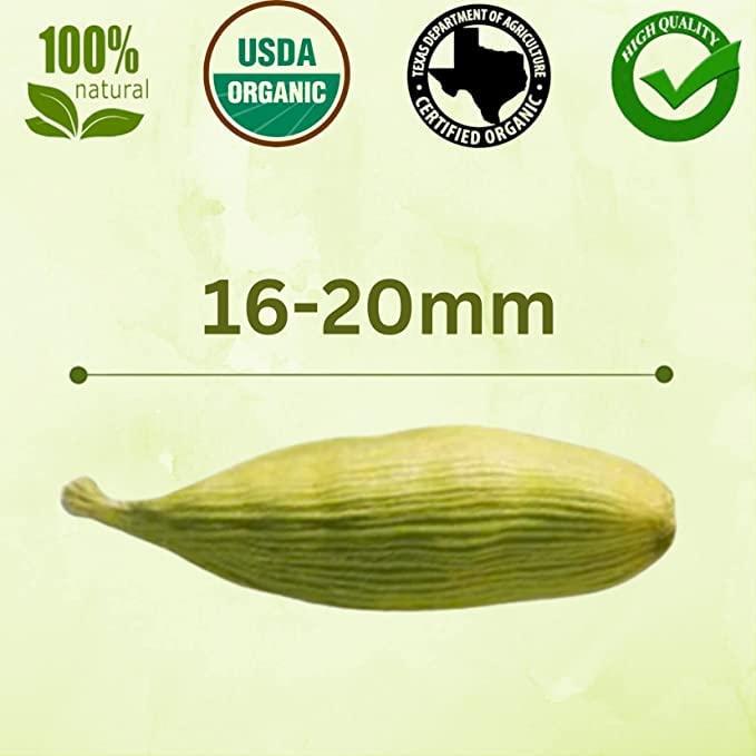 Podos de Cardamomo Verde Orgánico Picante 56.7 g - Semillas Enteras