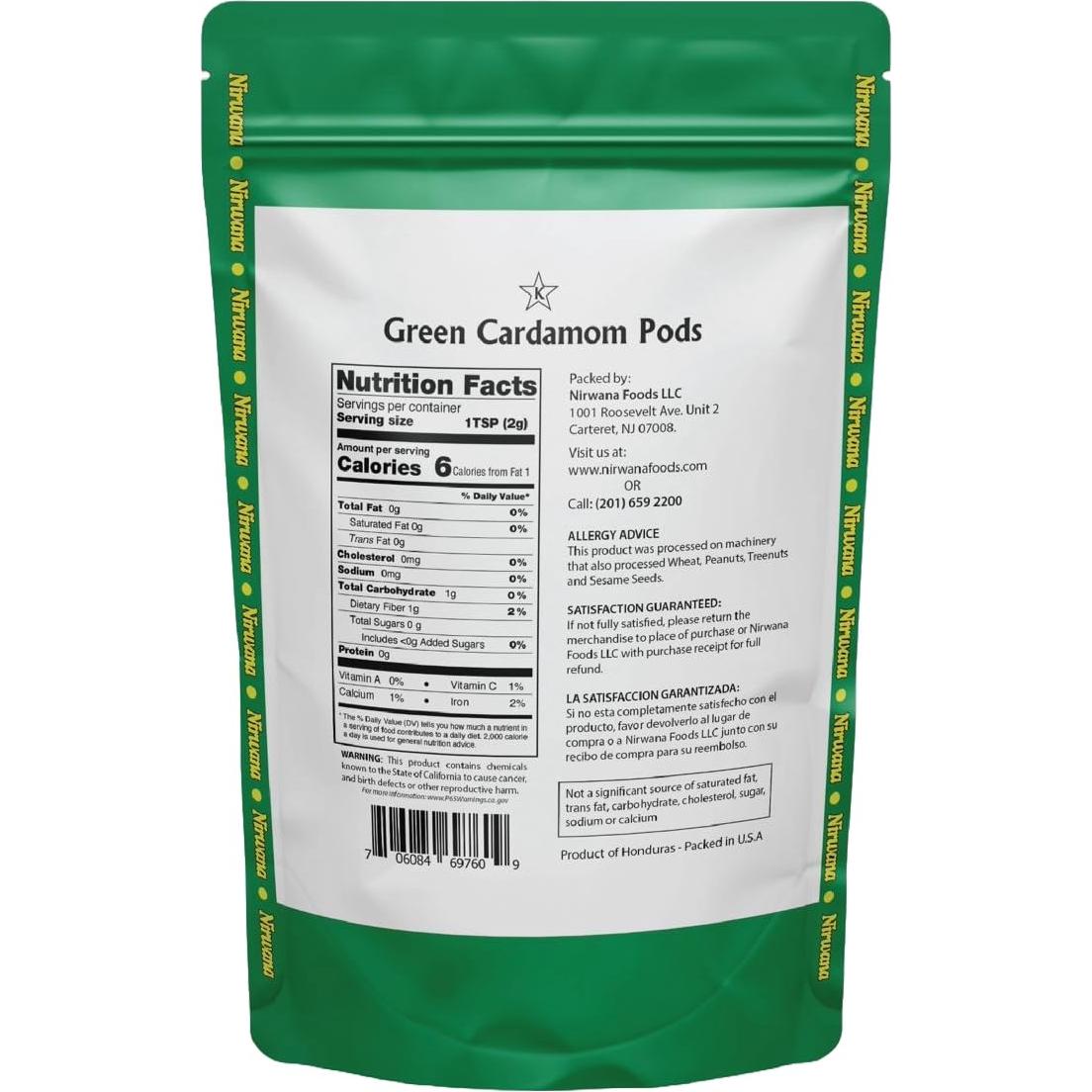 Vainas de Cardamomo Verde Premium Nirwana 396g - Especias Aromáticas