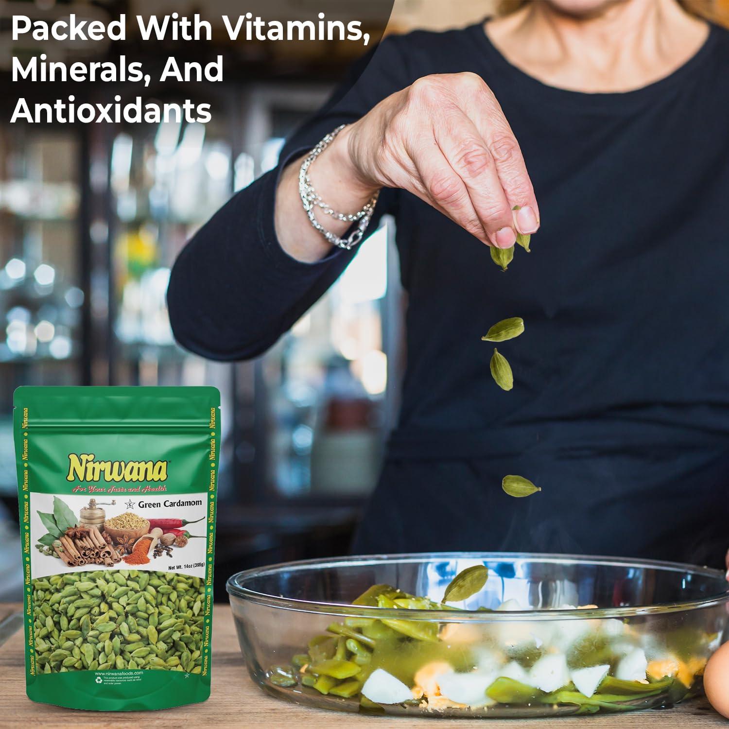 Vainas de Cardamomo Verde Premium Nirwana 396g - Especias Aromáticas