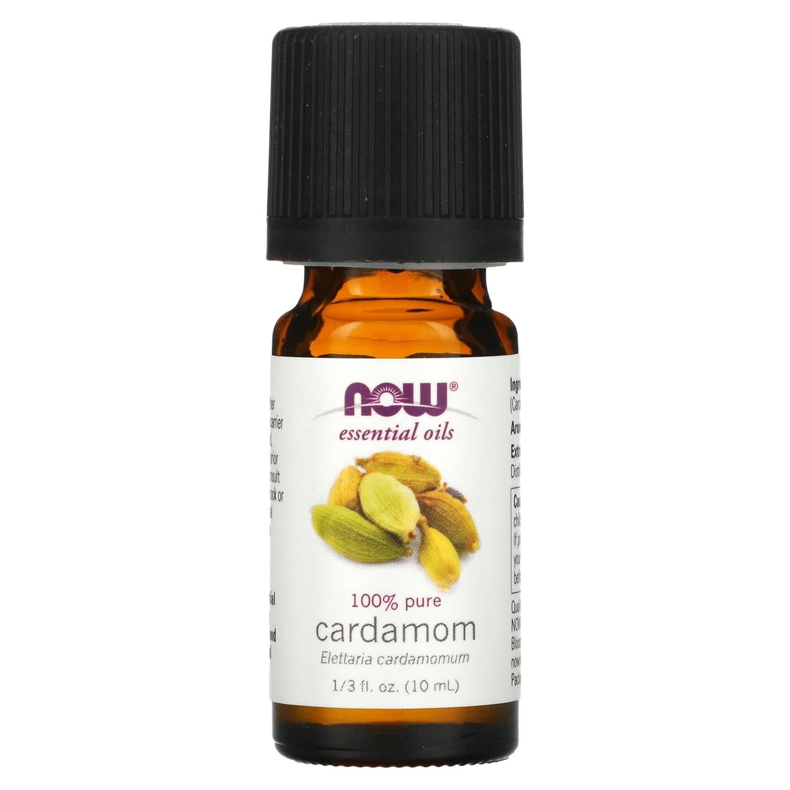 Aceite Esencial de Cardamomo NOW 10 mL - 100% Puro Aromaterapia