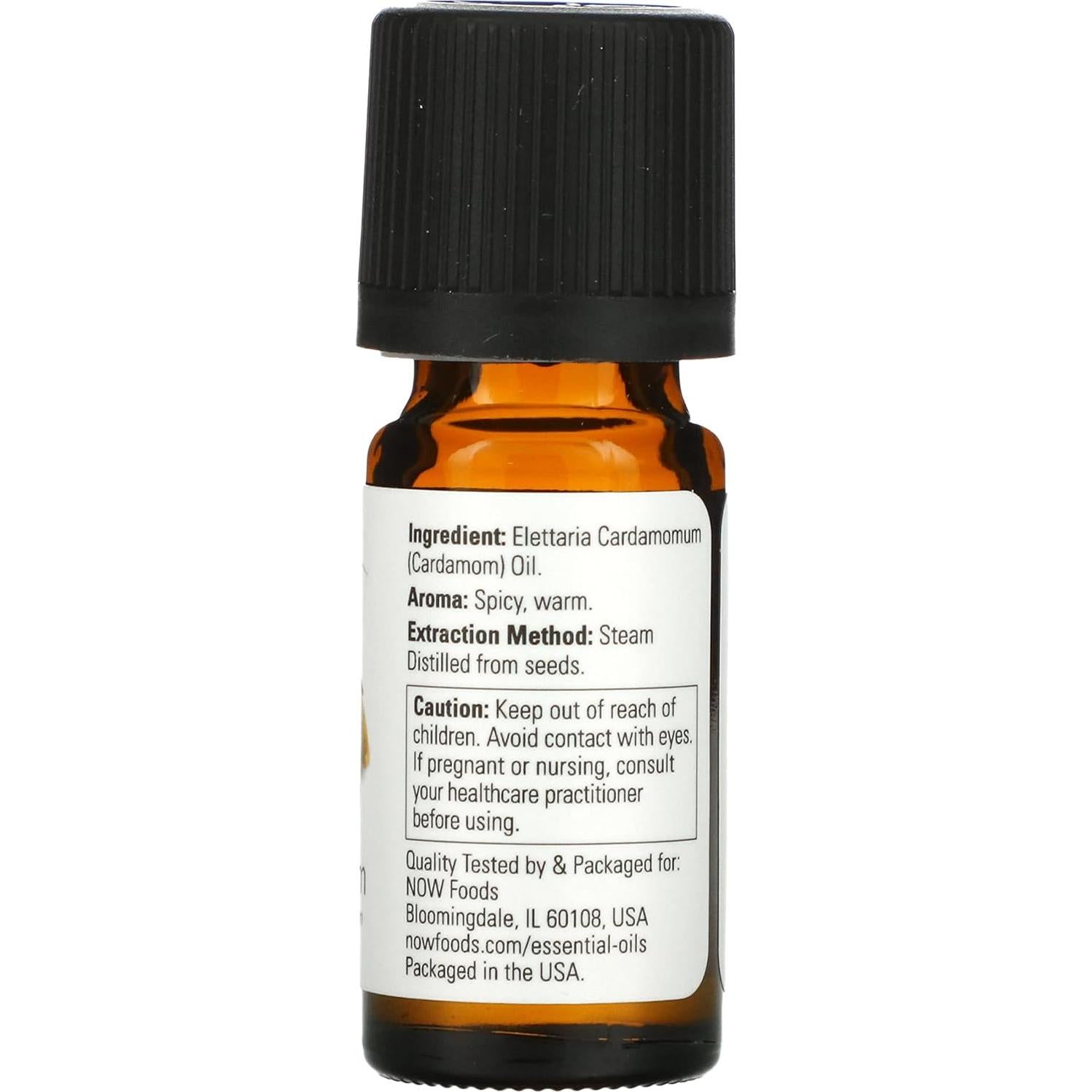 Aceite Esencial de Cardamomo NOW 10 mL - 100% Puro Aromaterapia