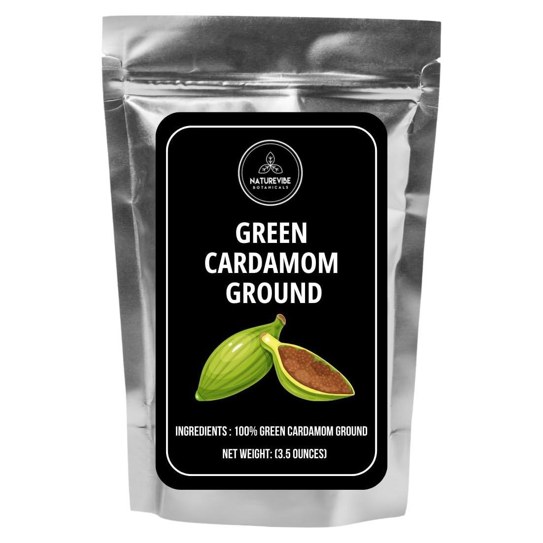 Cardamomo Verde Molido Naturevibe Botanicals 99g Sin OGM