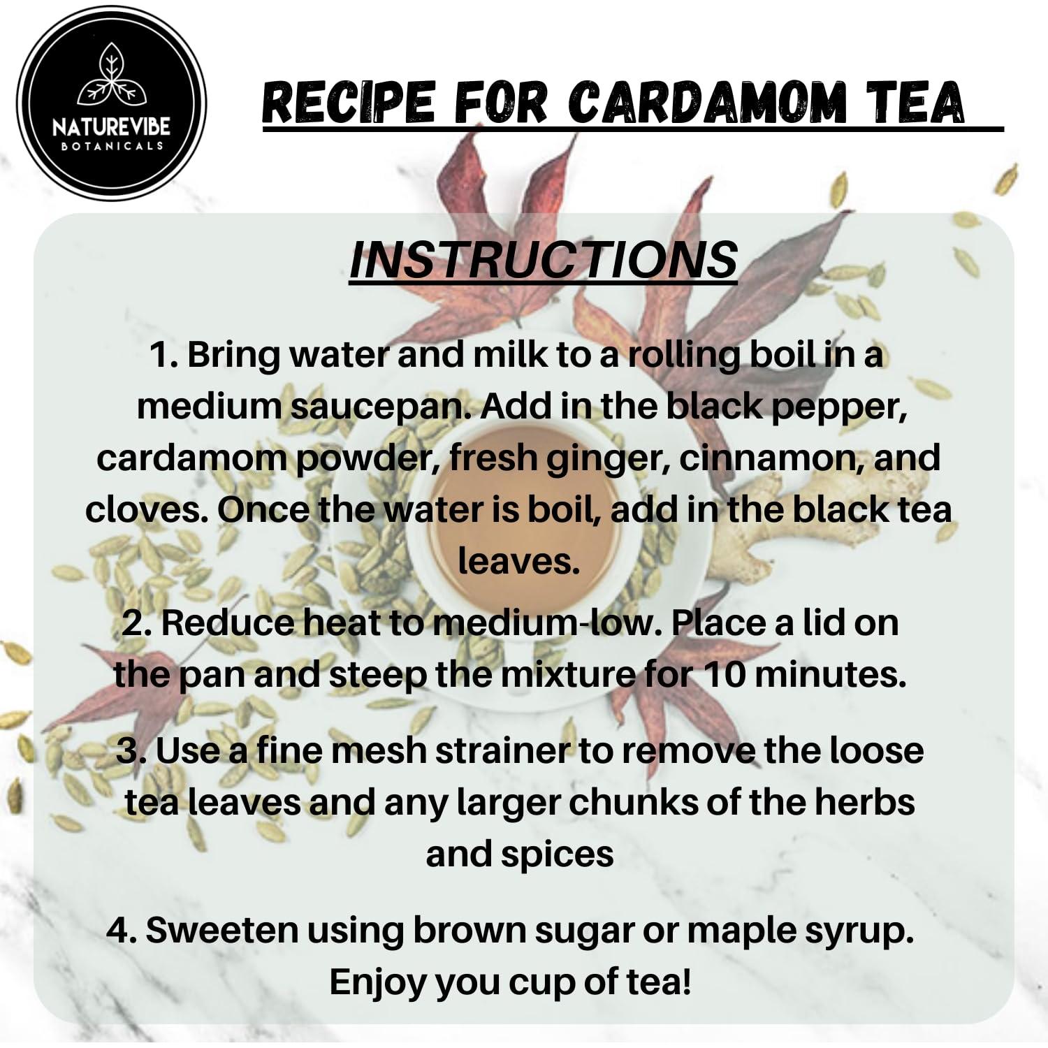 Cardamomo Verde Molido Naturevibe Botanicals 99g Sin OGM