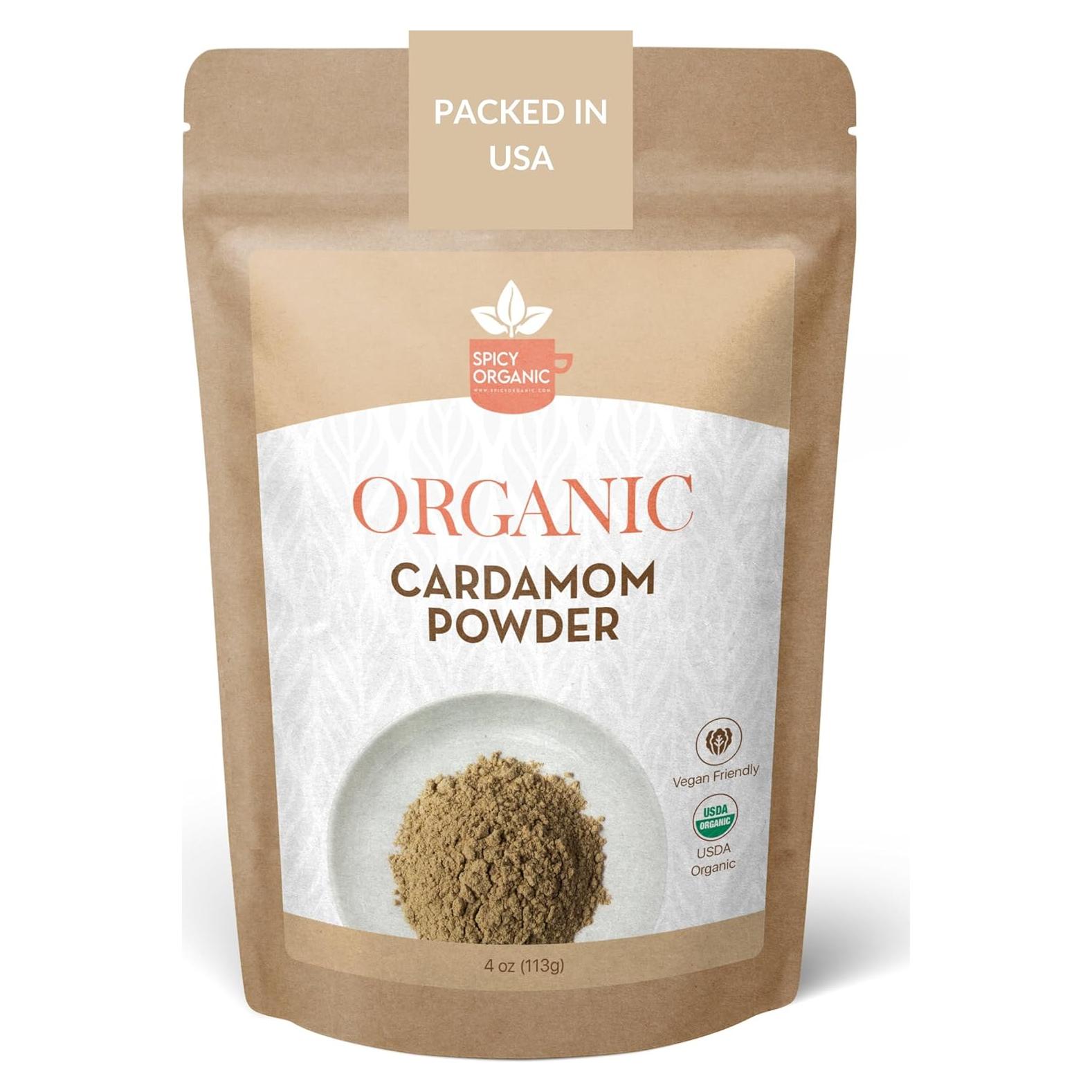 Cardamomo Orgánico Molido Picante 113 g - Sin Gluten, No OGM