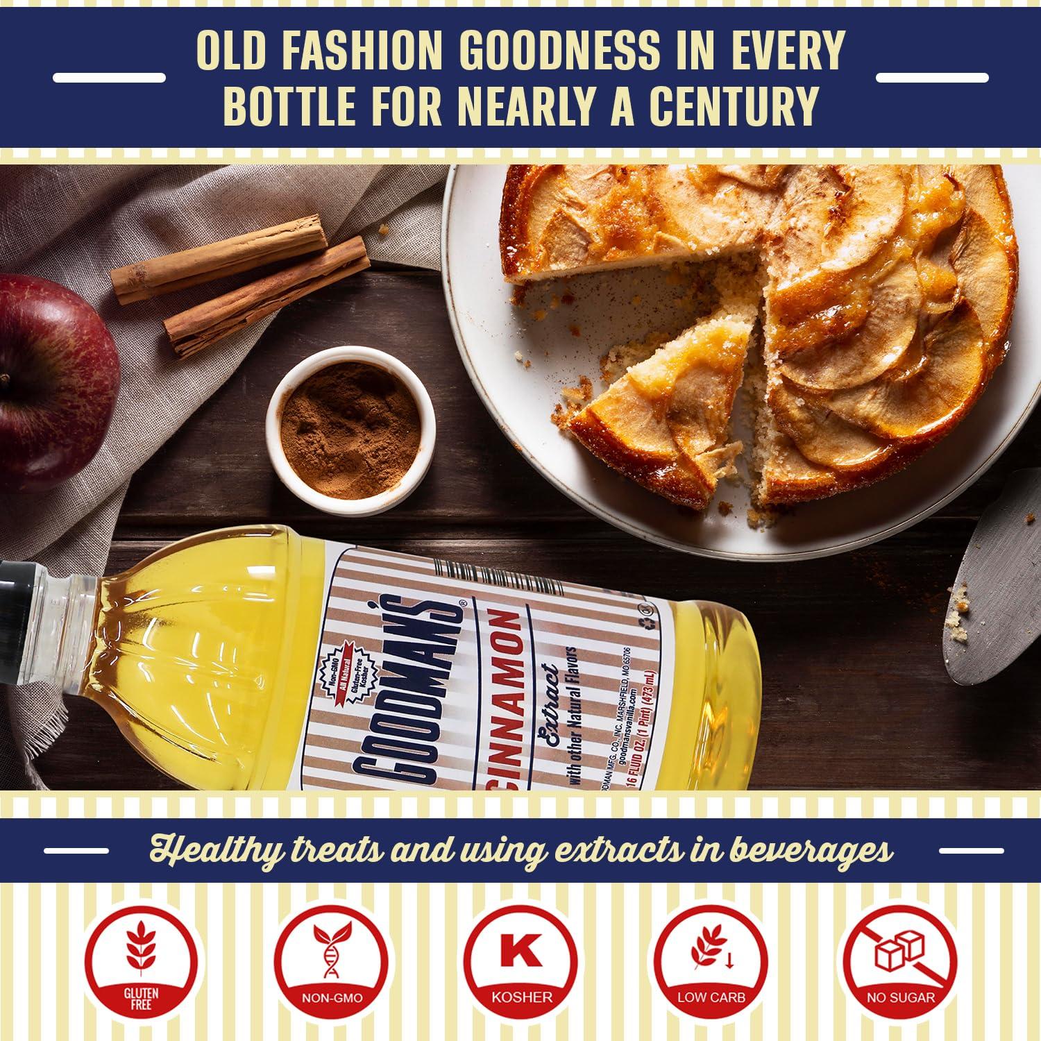 Extracto de Canela Goodman 1 Pinta - Sin Gluten, Kosher