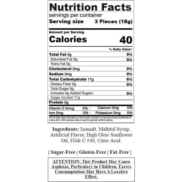 Dulces Duros Sin Azúcar de Canela SweetGourmet 0.91kg