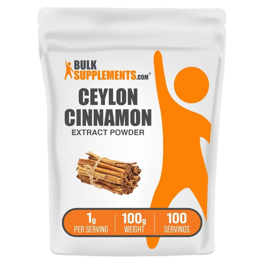 Polvo de Extracto de Canela Ceilán BulkSupplements 100g Vegano