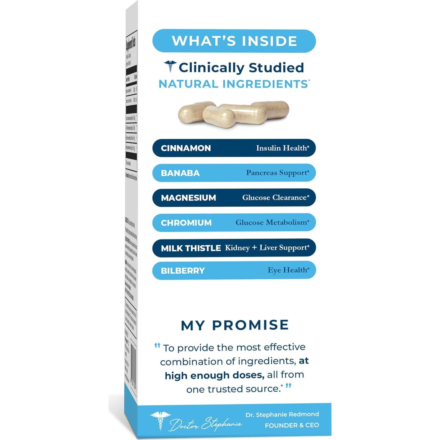 Suplemento Azúcar en Sangre 24 Horas - Pharmaganics 60 Cápsulas