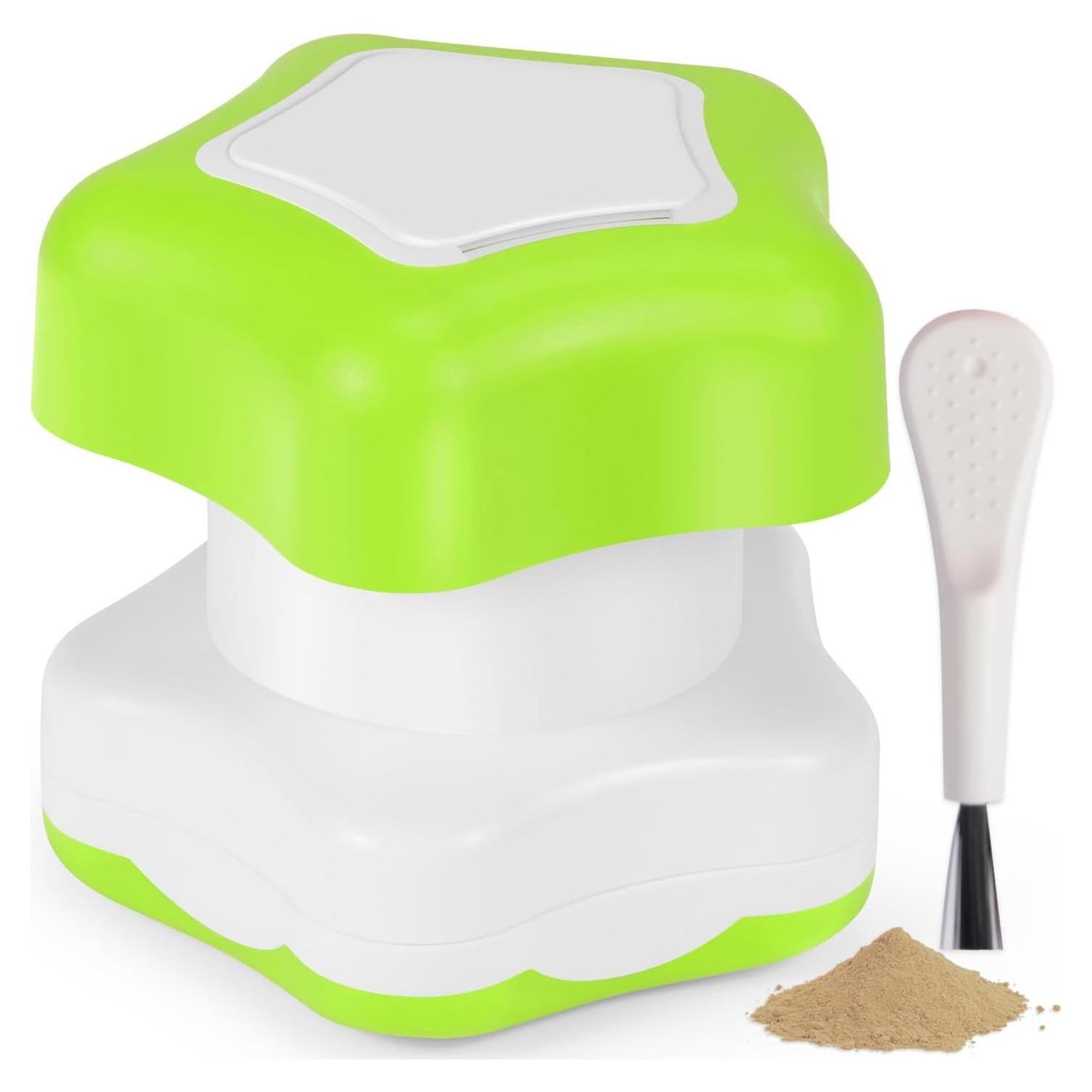 Triturador de Pastillas Johnbee Verde con Compartimento y Cepillo