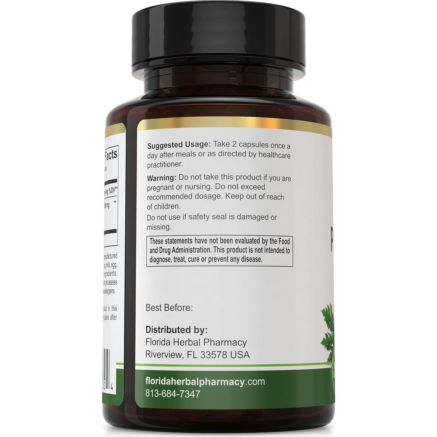 Cápsulas de Extracto de Hoja de Papaya 10:1 Farmacia Herbal 120u