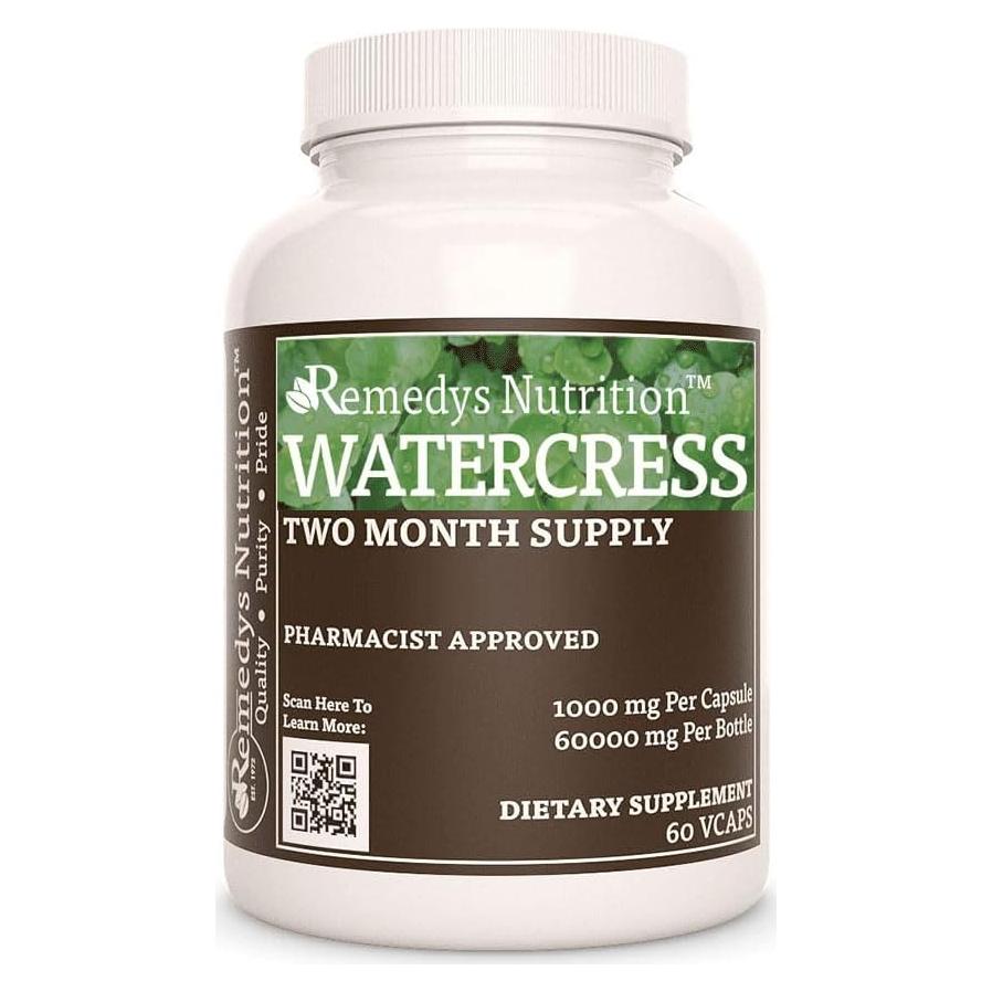 Suplemento de Berro Remedy's Nutrition 1000 mg 60 Cápsulas Veganas