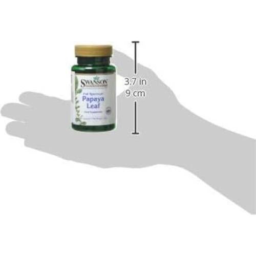 Suplemento de Hoja de Papaya Swanson 400mg - 60 Cápsulas