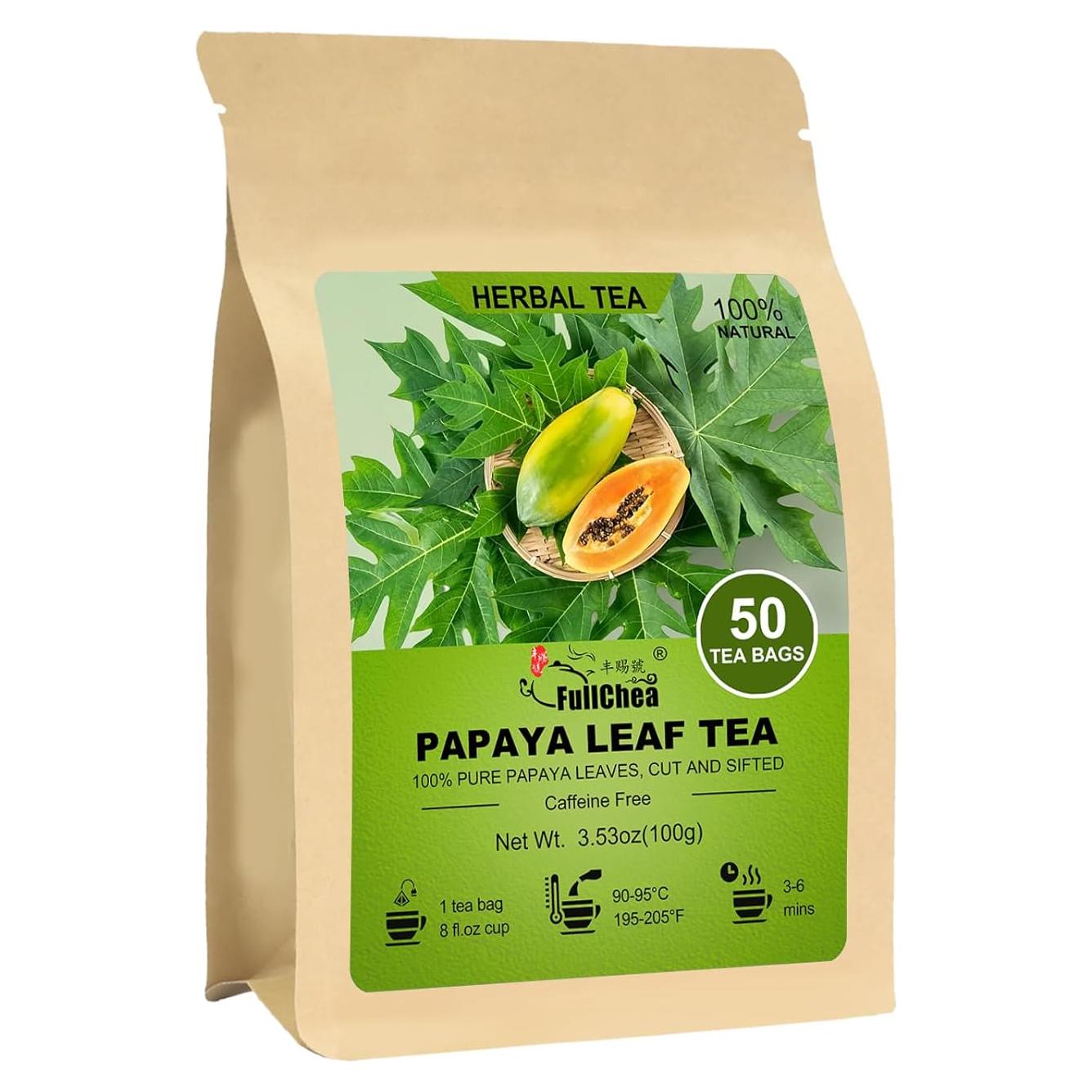 Bolsitas de Té de Hoja de Papaya FullChea - 50 Unidades
