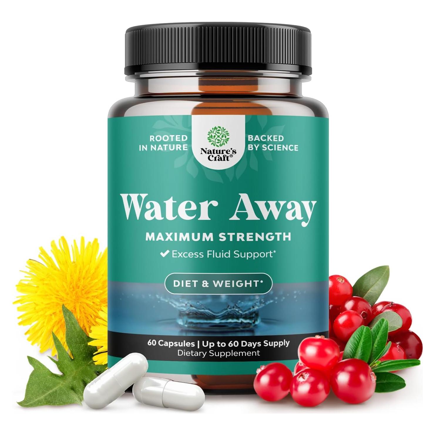 Píldoras Diuréticas Herbales Natures Craft 60 Cápsulas