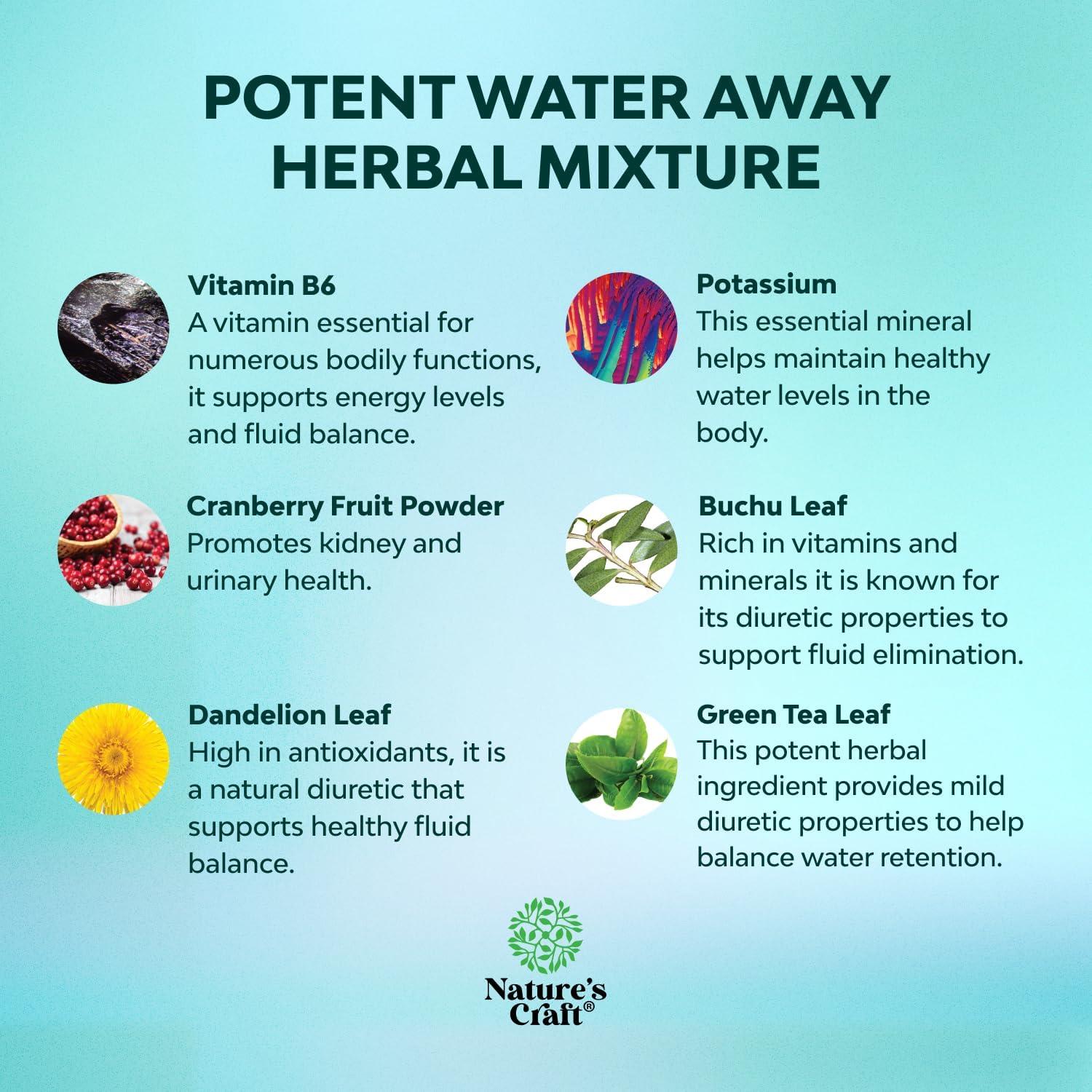 Píldoras Diuréticas Herbales Natures Craft 60 Cápsulas