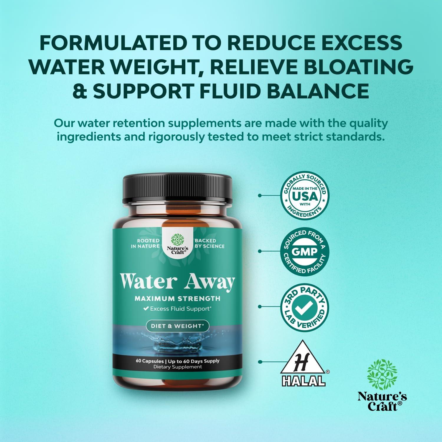 Píldoras Diuréticas Herbales Natures Craft 60 Cápsulas