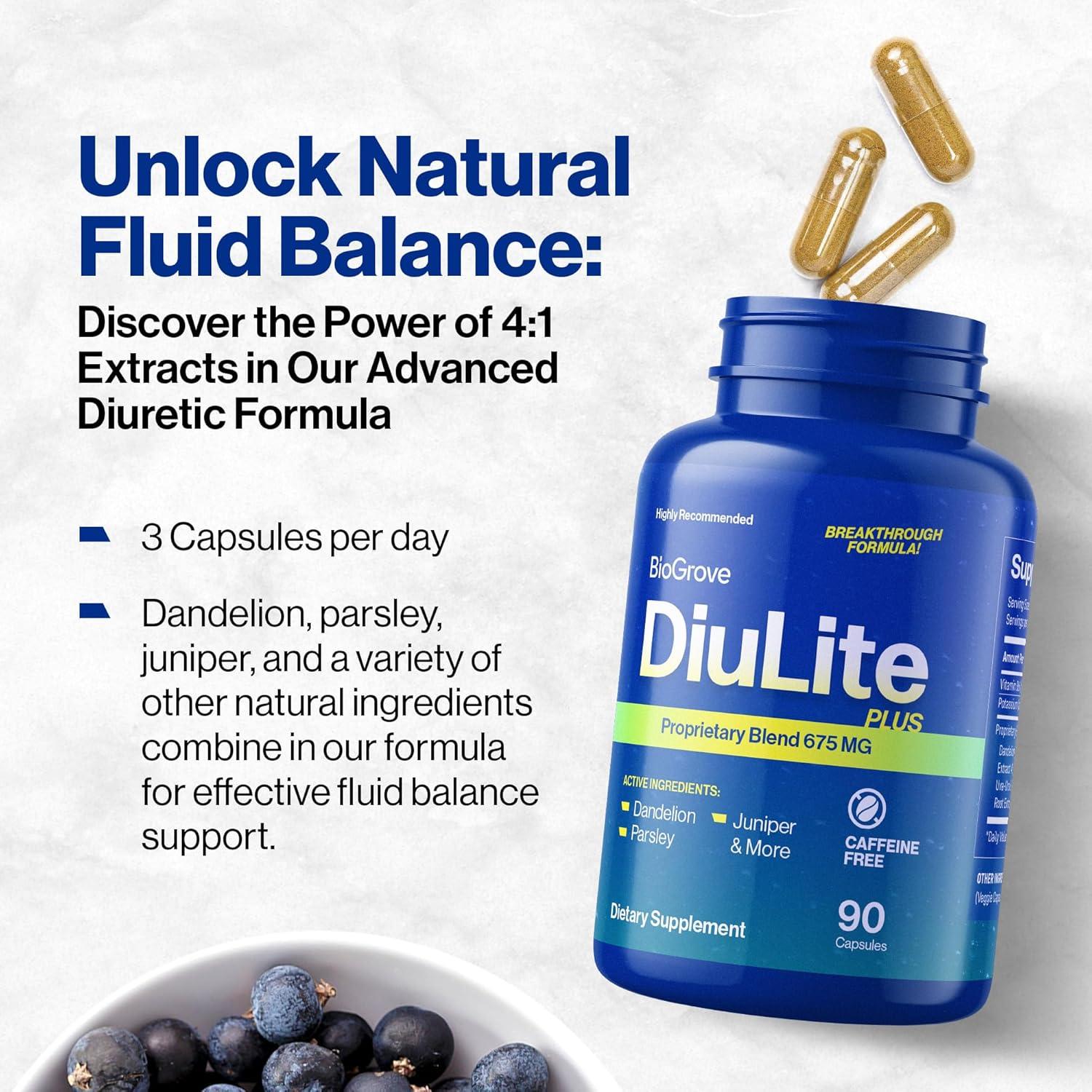 Píldoras Diulite para Retención de Agua - 675mg - 100g