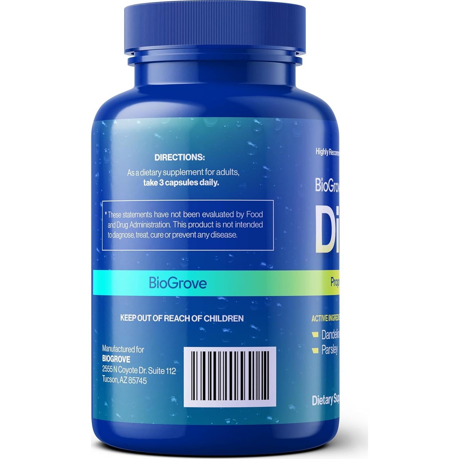 Píldoras Diulite para Retención de Agua - 675mg - 100g