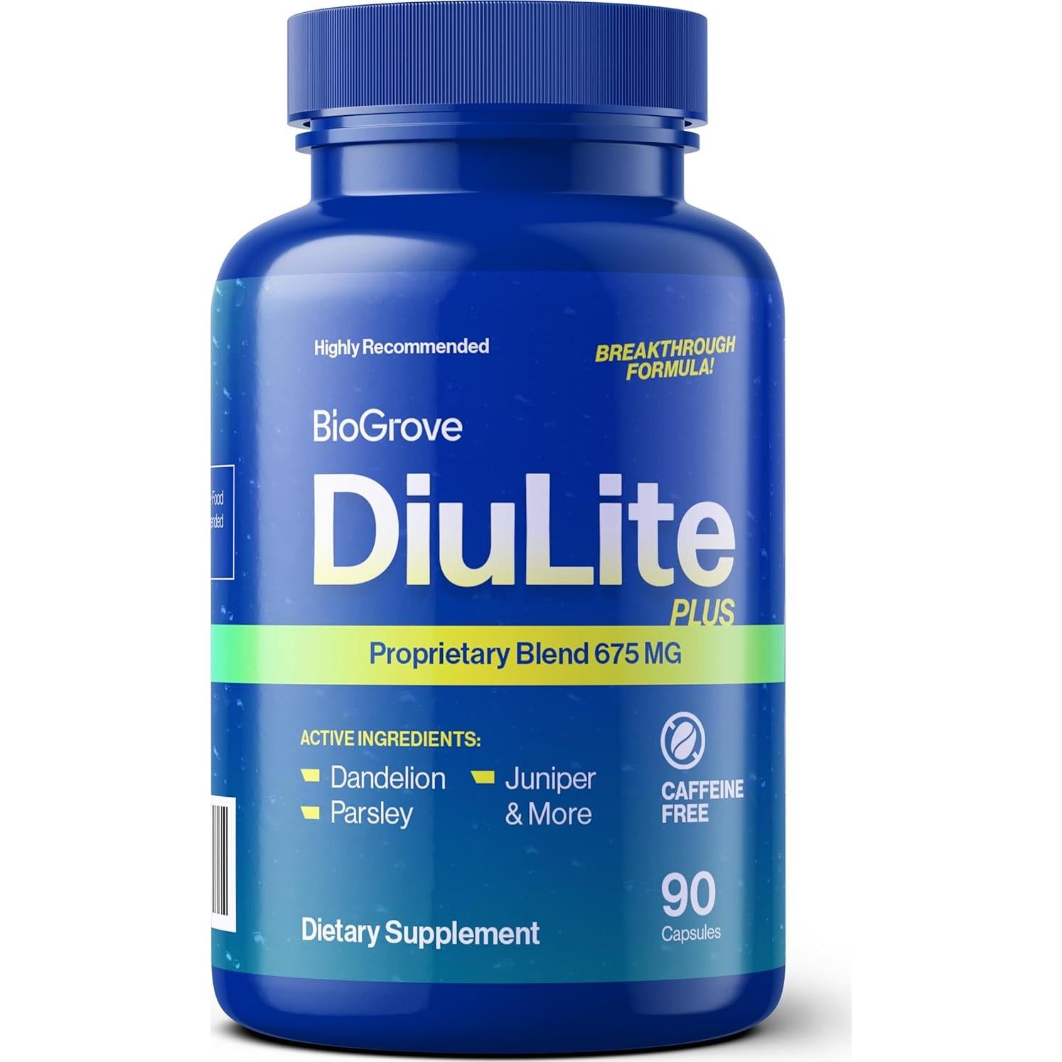 Píldoras Diulite para Retención de Agua - 675mg - 100g