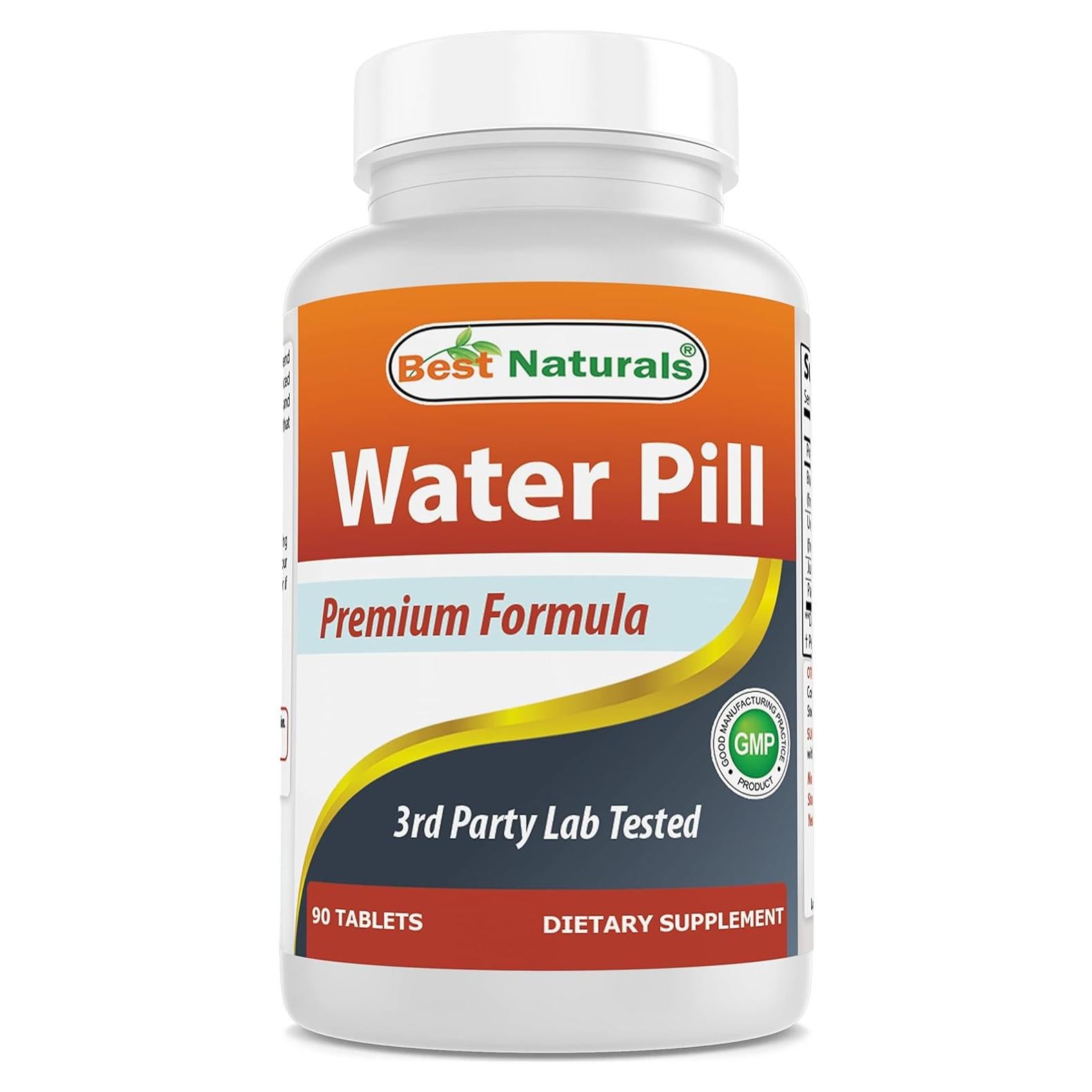 Píldoras de Agua Mejores Naturales con Potasio 90 Tabletas