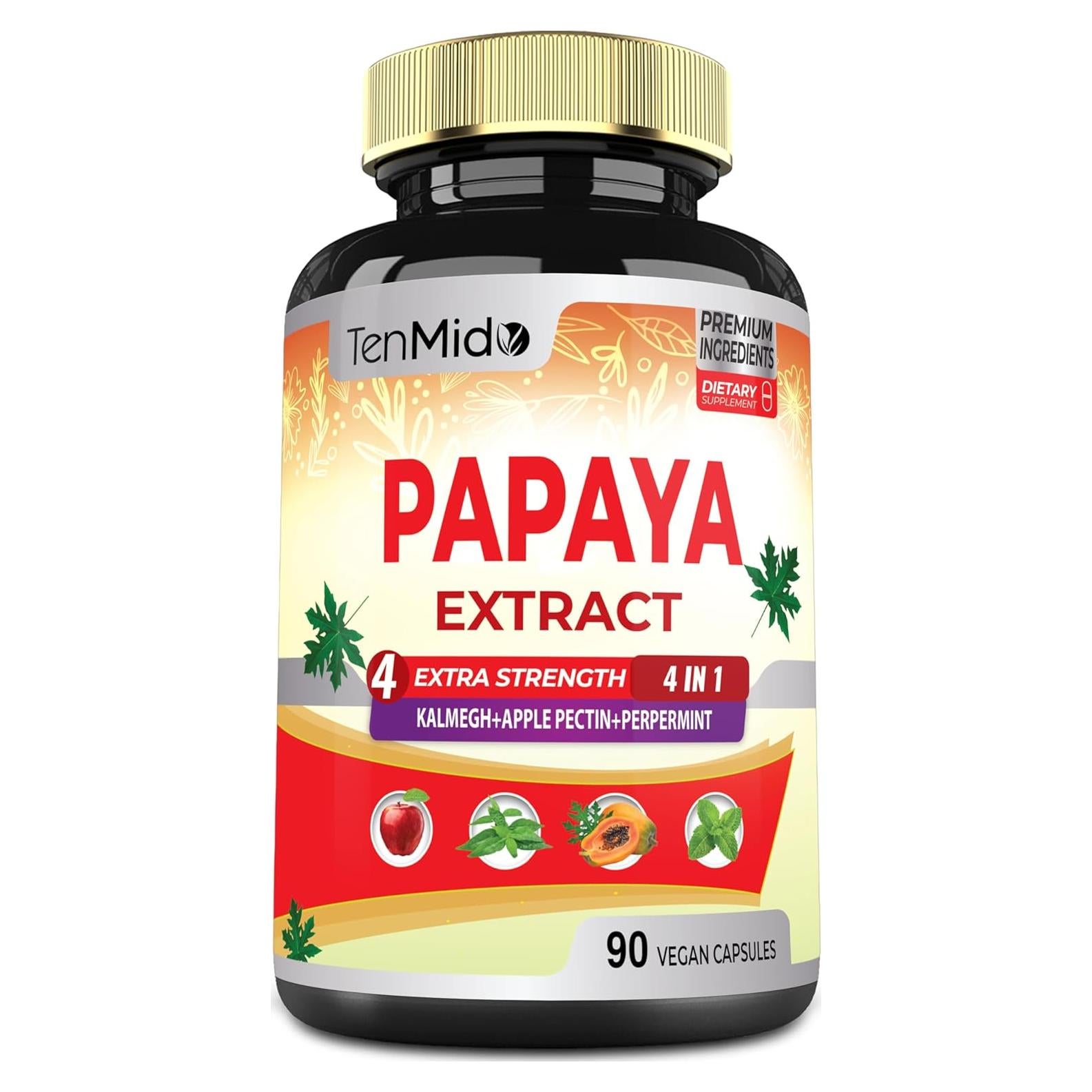 Suplemento Digestivo Temido - 90 Cápsulas Veganas con Papaya
