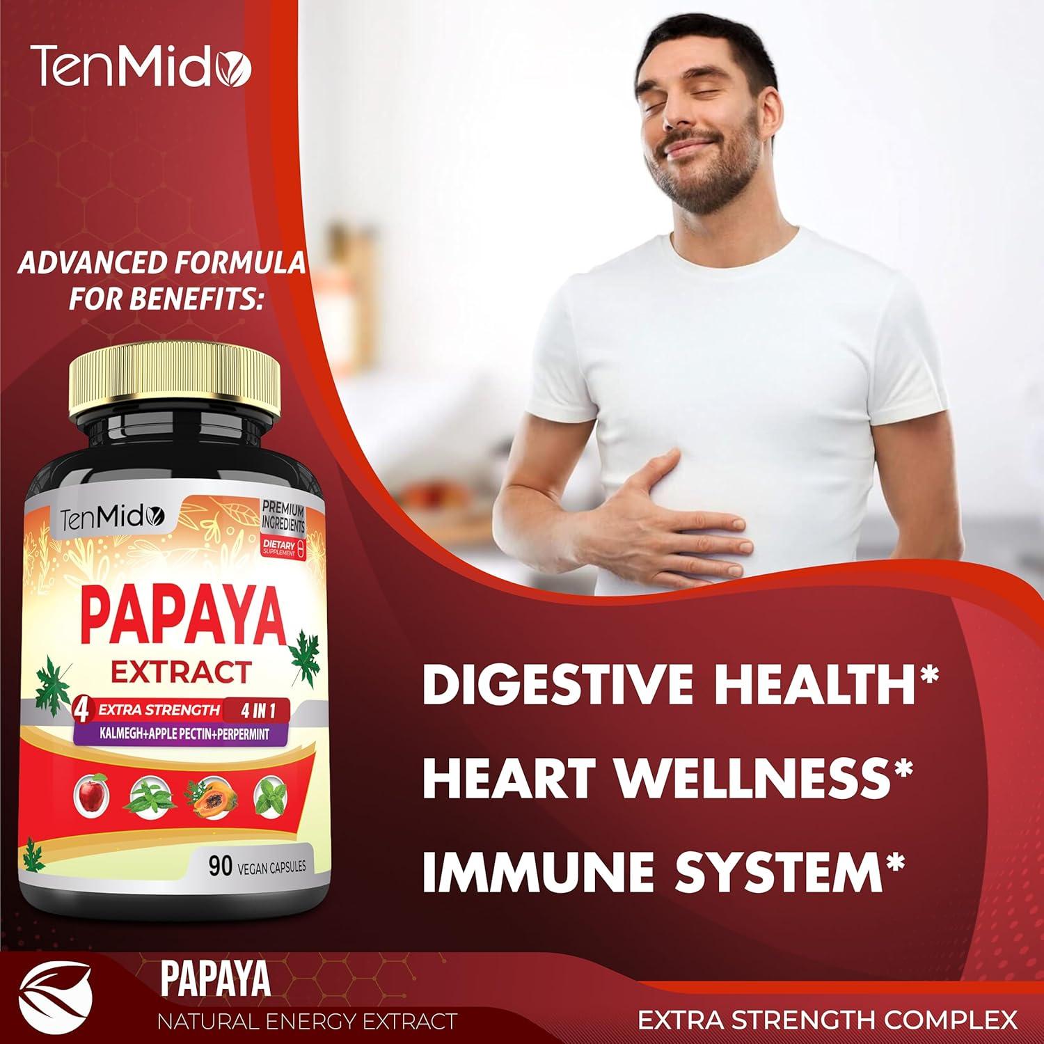 Suplemento Digestivo Temido - 90 Cápsulas Veganas con Papaya
