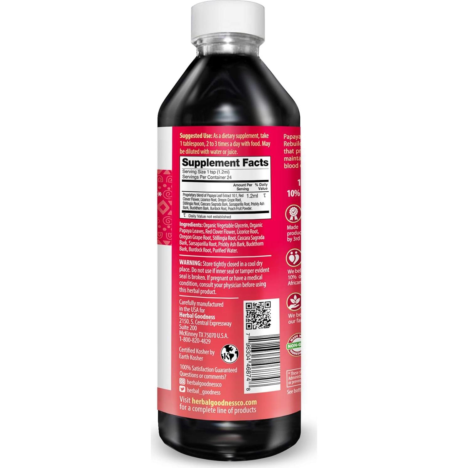 Líquido de Soporte para la Sangre Bondad Herbal 355ml