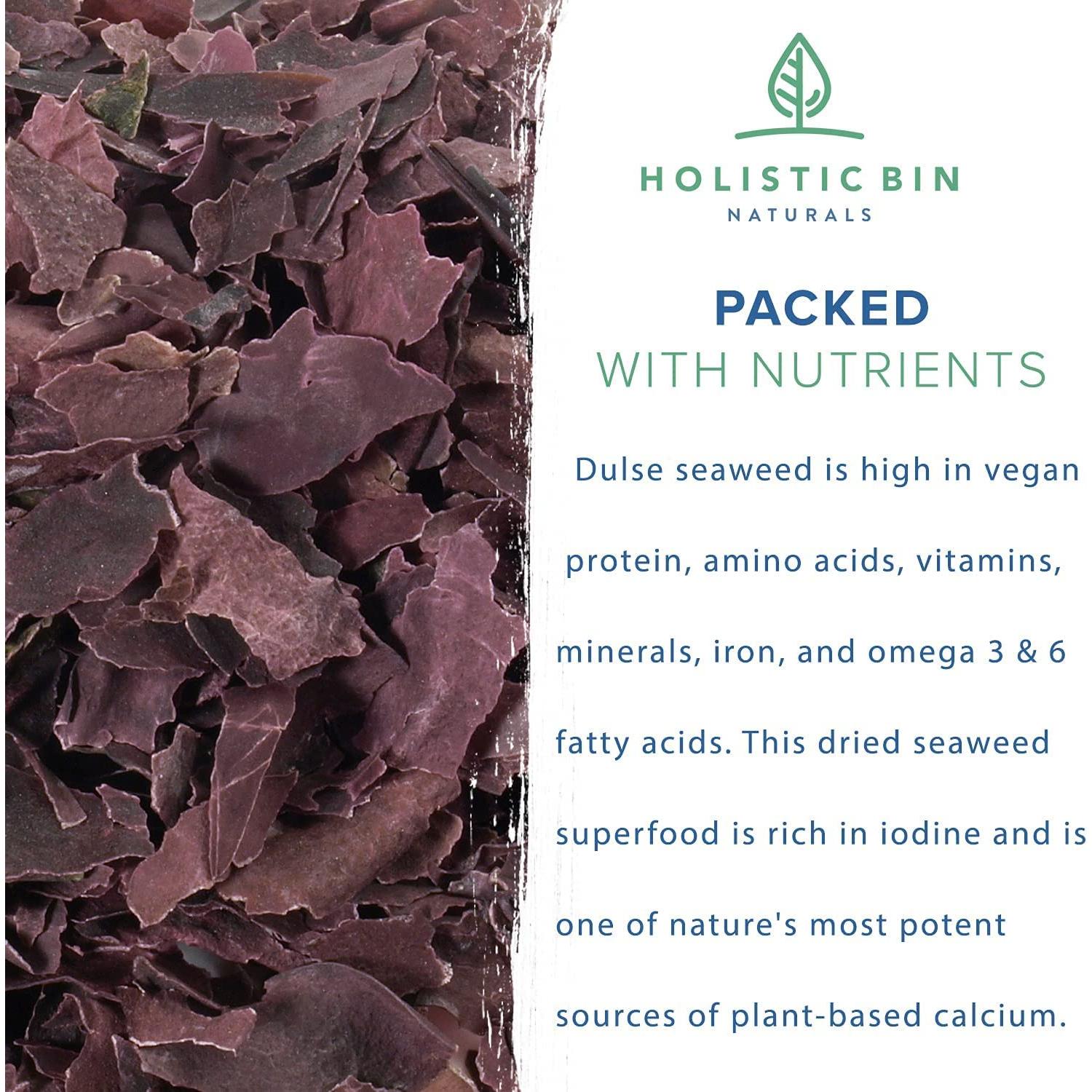 Copos de Alga Dulse Orgánica Holistic Bin 50g - Sazonador Umami