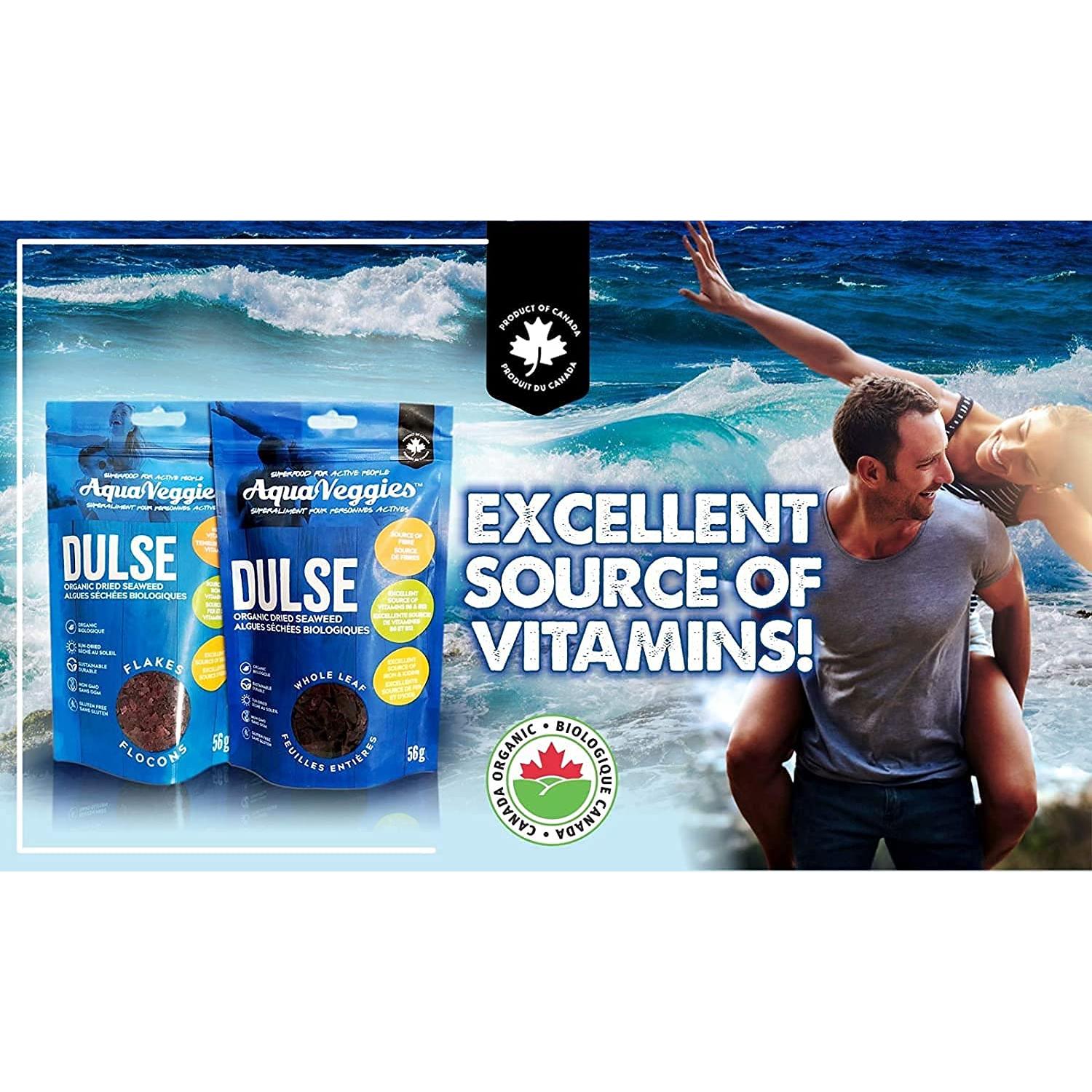 Copos de Dulse Atlántico Orgánico Aqua Veggies 227g - Alto en Nutrientes