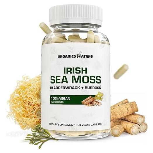 Cápsulas de Musgo Marino Irlandés ORGANICS NATURE 90 Unidades