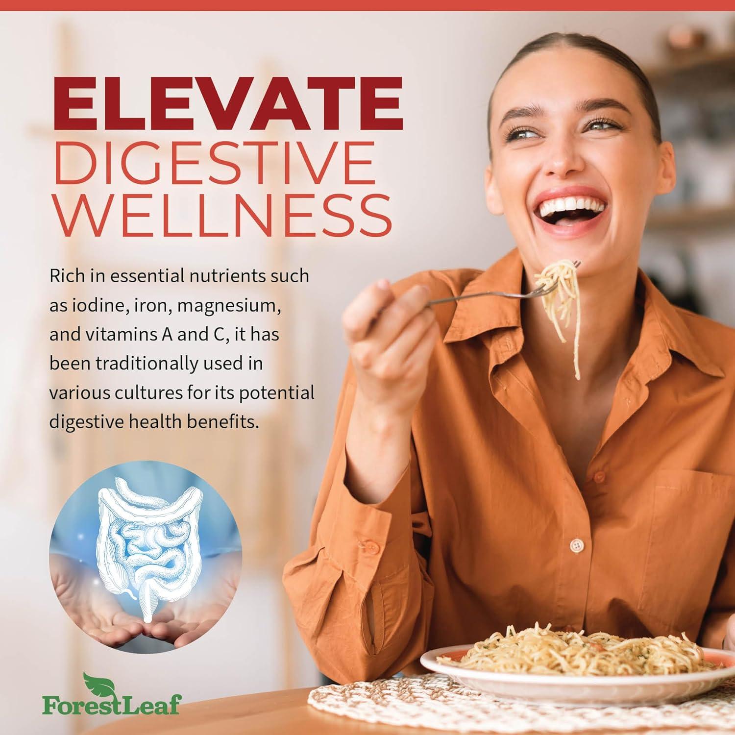 Cápsulas de Musgo Marino Orgánico ForestLeaf 2100mg 90 Veganas