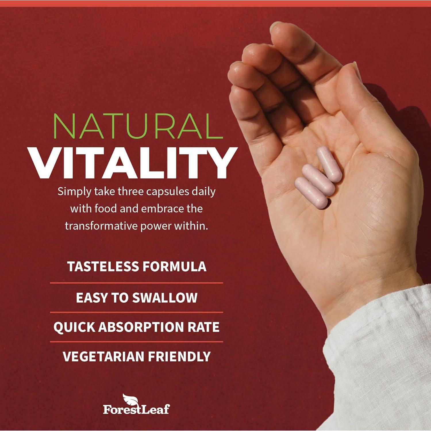 Cápsulas de Musgo Marino Orgánico ForestLeaf 2100mg 90 Veganas