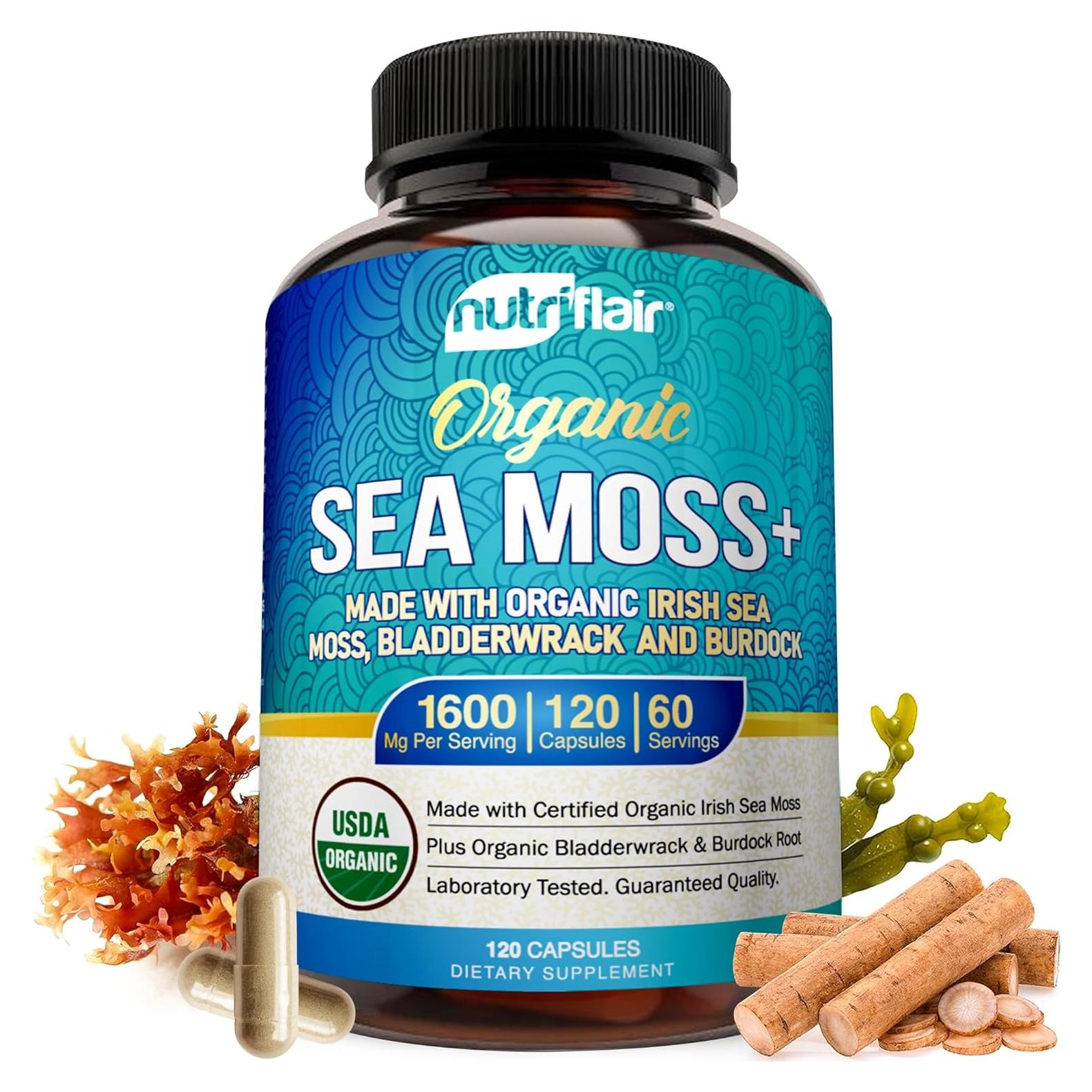 NutriFlair Musgo Marino Irlandés 1600mg 120 Cápsulas Veganas