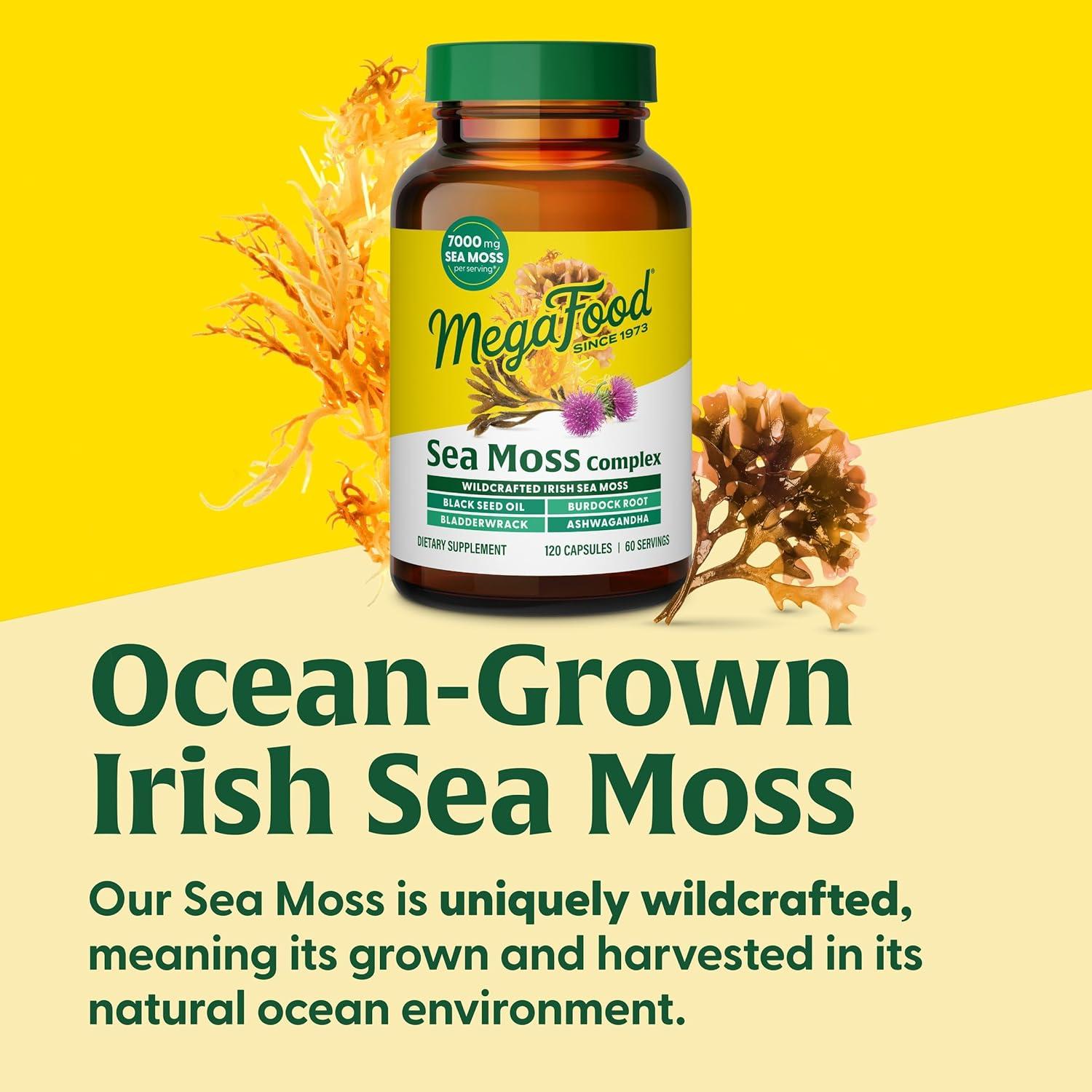 Suplemento Vegano MegaFood Musgo Marino Irlandés 7000mg 120 Cápsulas