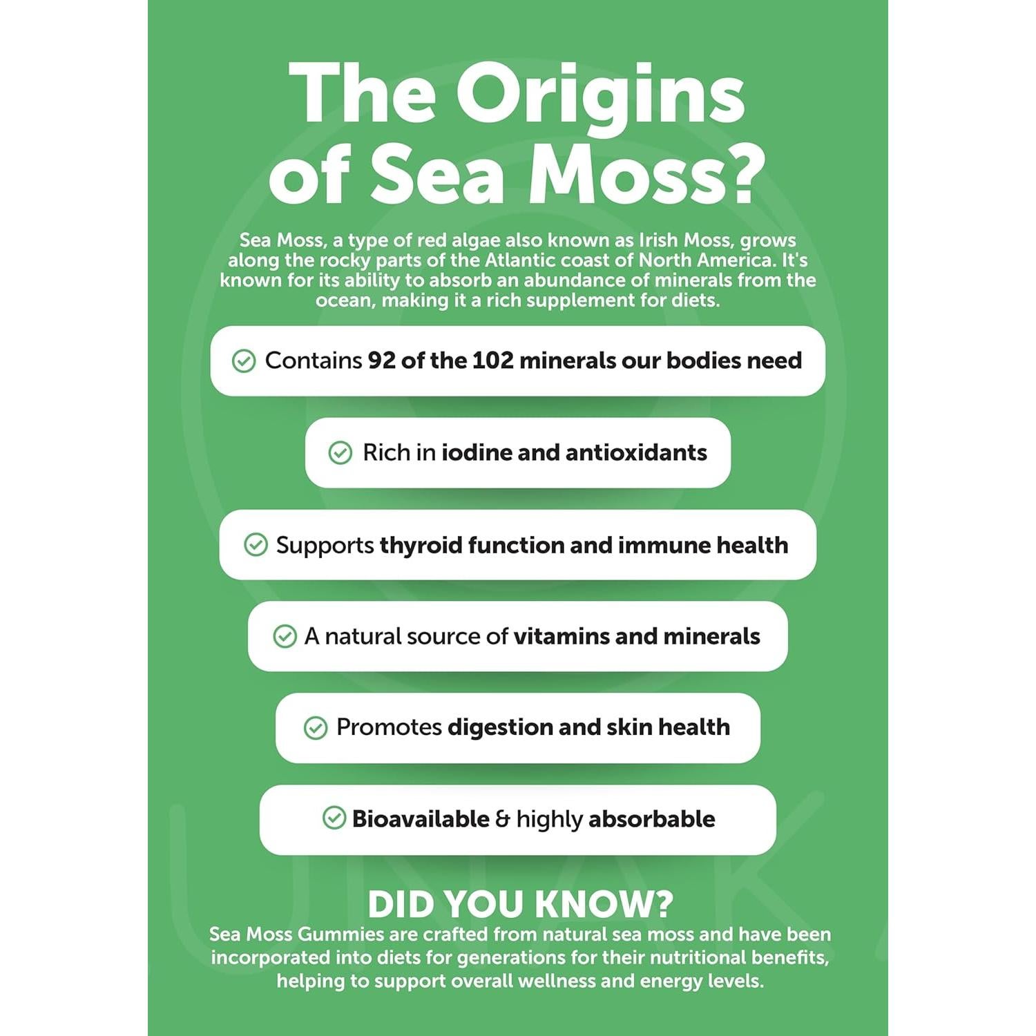 Cápsulas de Musgo Marino Irlandés Lunakai 60ct - Salud Intestinal