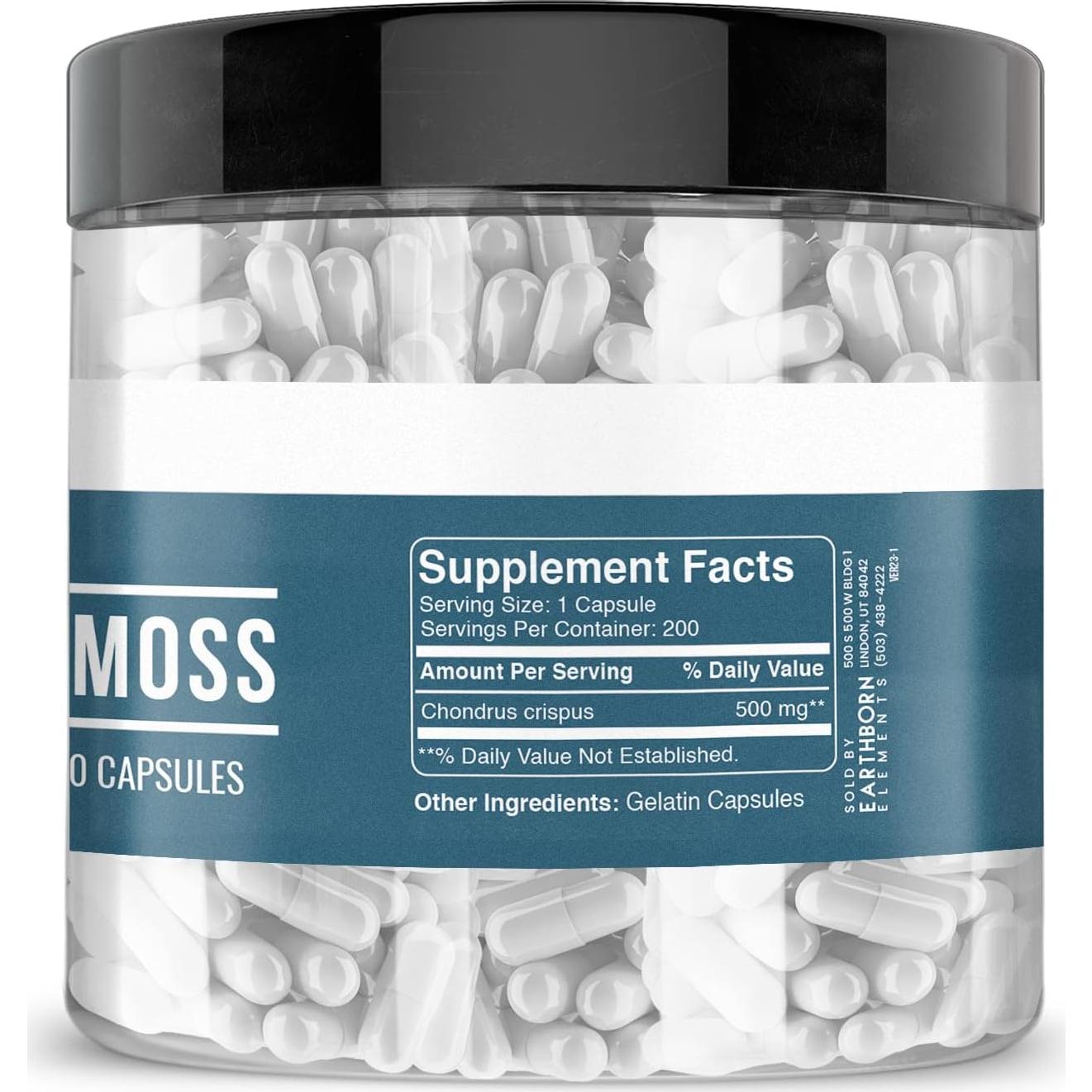 Musgo Marino Irlandés Earthborn Elements 200 Cápsulas Puras