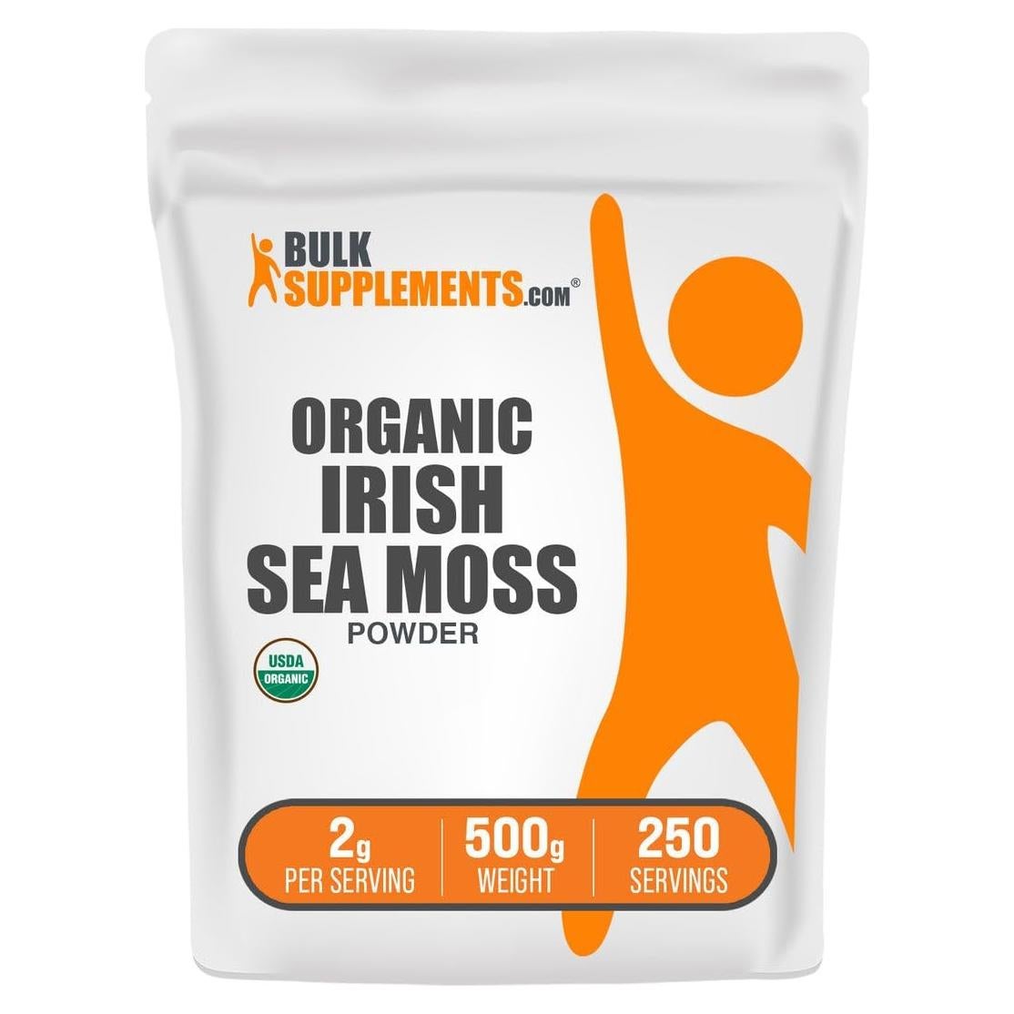 Polvo Orgánico de Musgo Irlandés BulkSupplements 500g Vegano