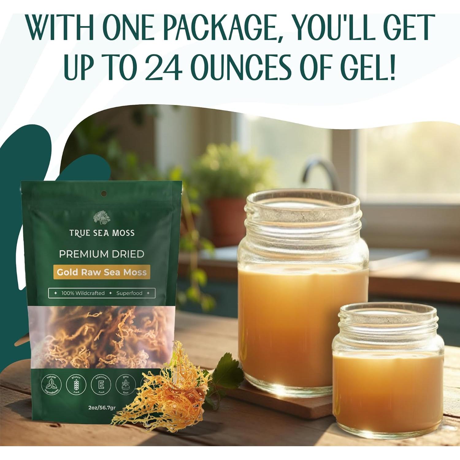 Musgo Marino Crudo Orgánico True Sea Moss - 56.7g