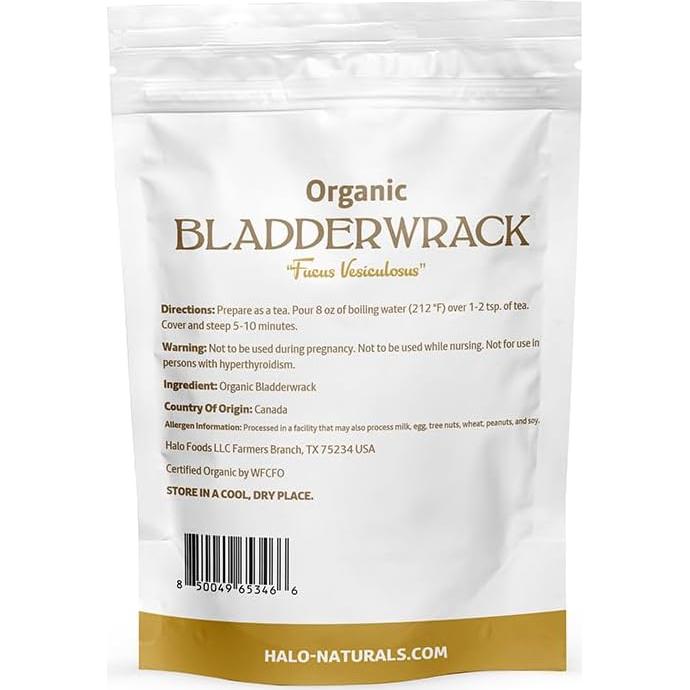 Fucus Vesiculosus Orgánico Cortado 113g Halo Naturals