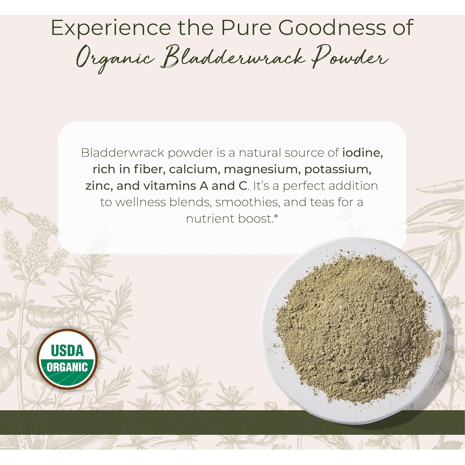 Polvo de Algas Marinas Bladderwrack Orgánico Starwest 113 g