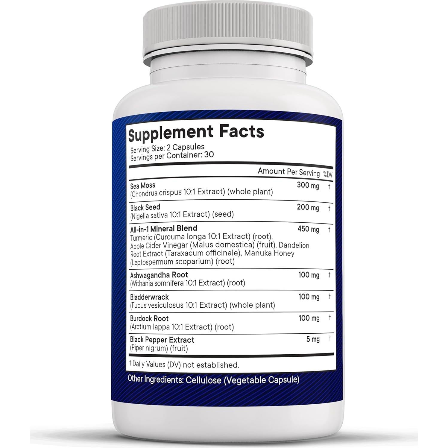 Suplemento de Musgo Marino Nueva Era 60 Cápsulas 408g