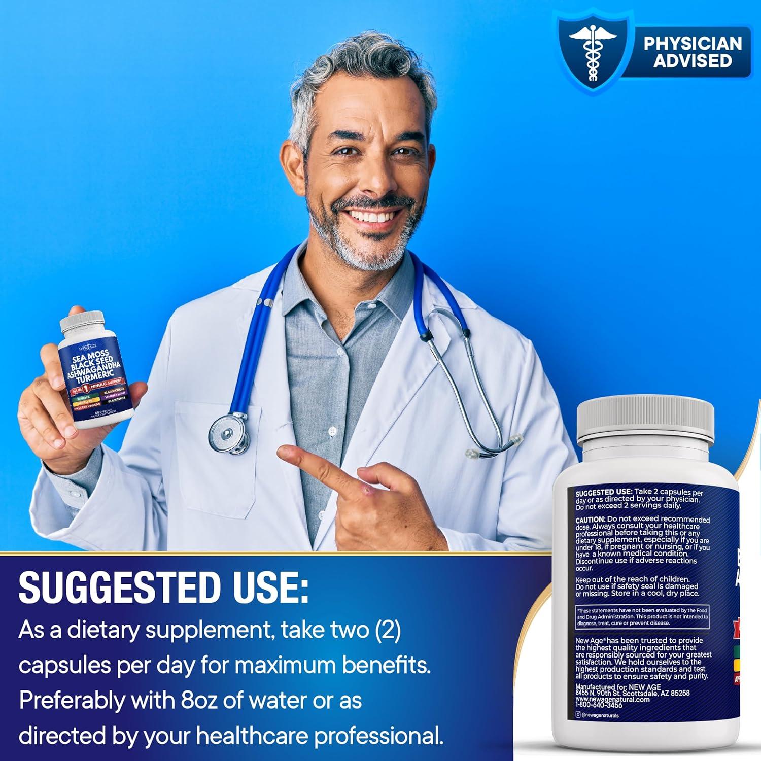 Suplemento de Musgo Marino Nueva Era 60 Cápsulas 408g