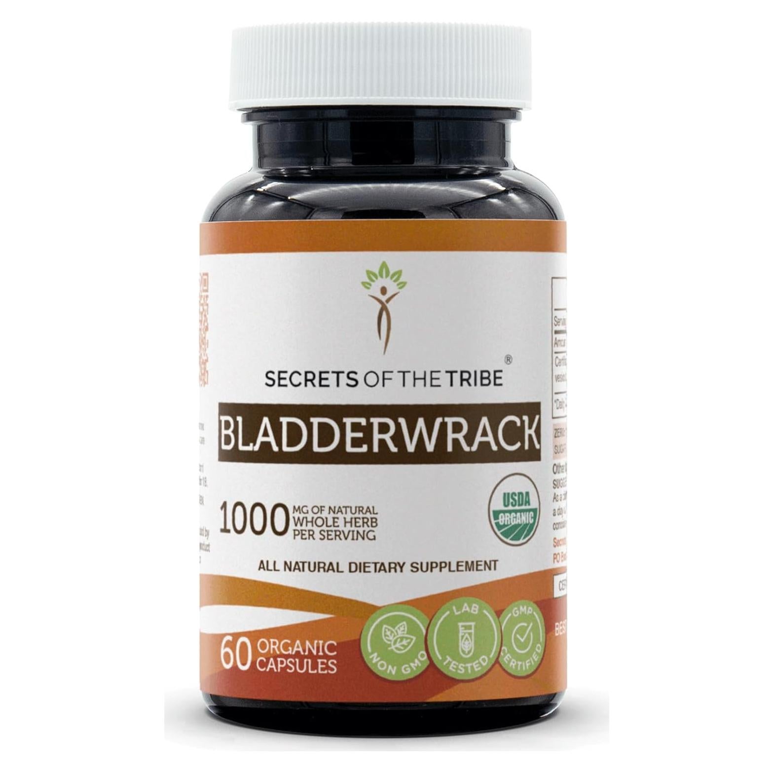 Fucus Vesiculoso Orgánico USDA 60 Cápsulas Herbales Naturales